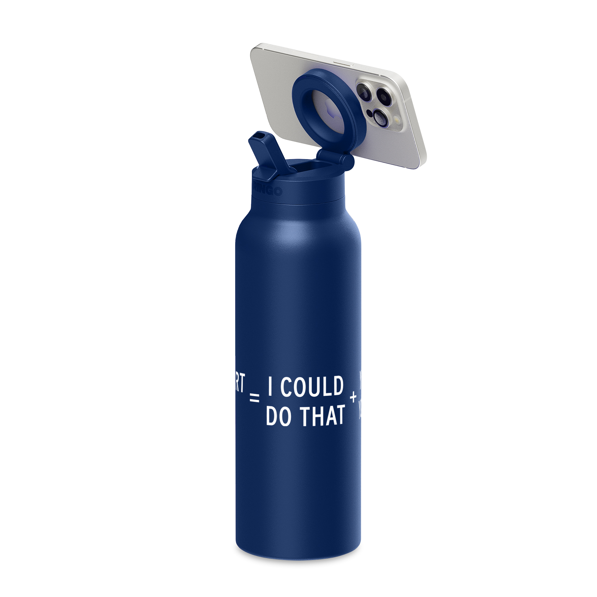 Picture of RINGO Pro Water Bottle with Magnetic Booster Ring - 32 Oz. - Blue