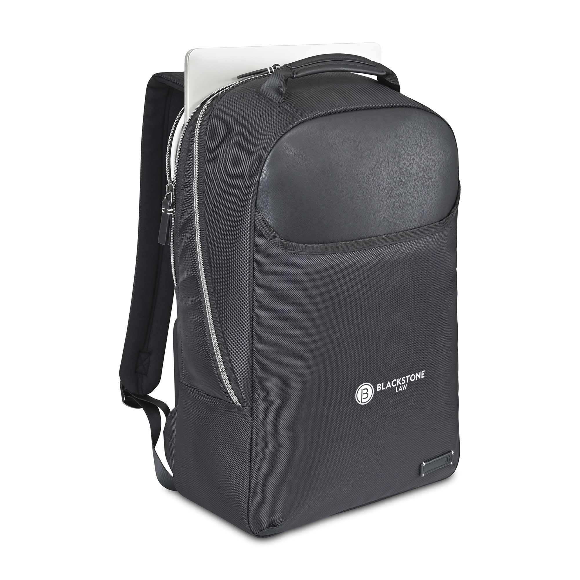 Picture of Travis & Wells Lennox Recycled Nylon Laptop Backpack - Black