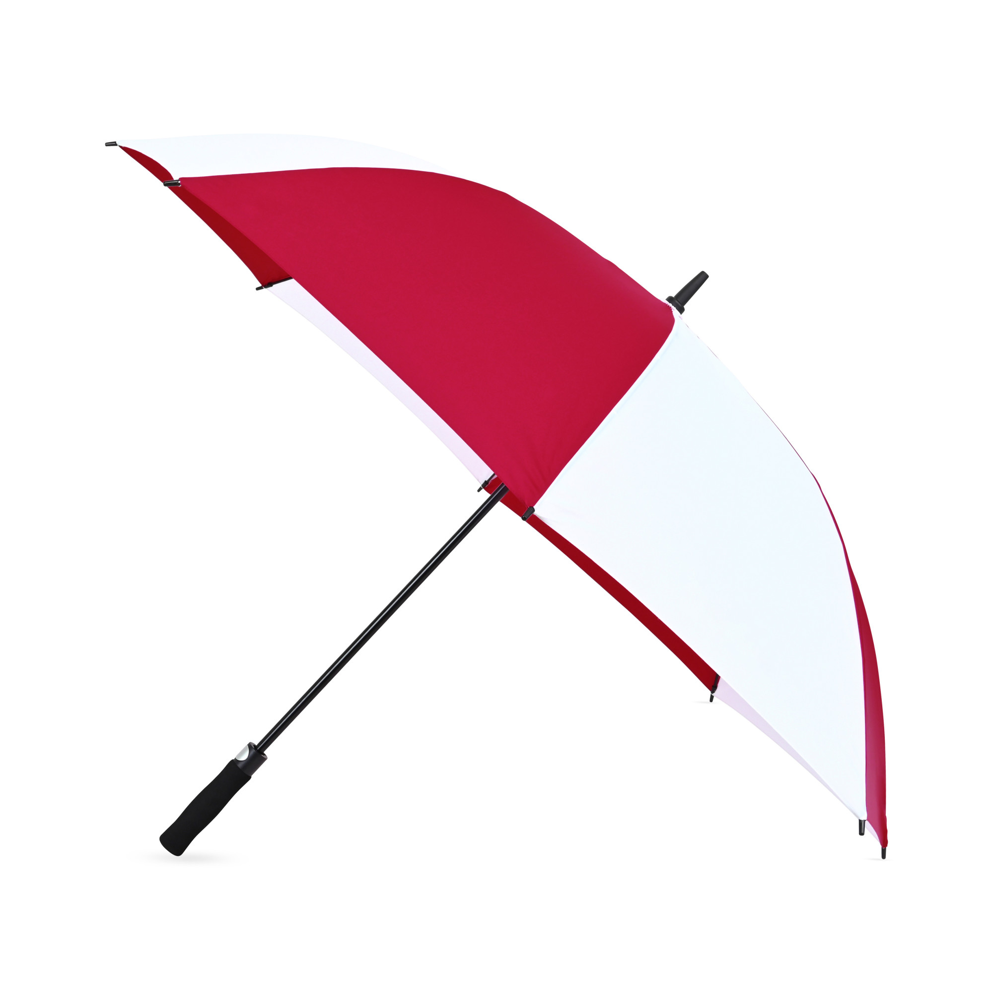 Picture of Elements 60" Recycled rPET Auto Open Golf Umbrella - Red-White