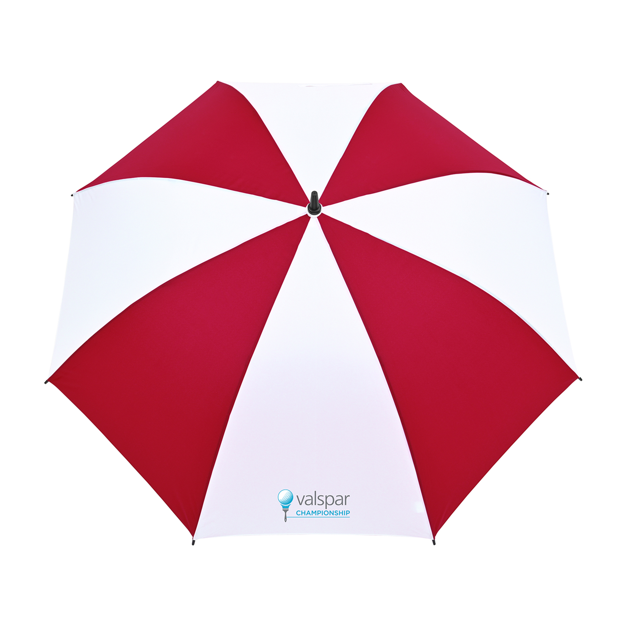 Picture of Elements 60" Recycled rPET Auto Open Golf Umbrella - Red-White