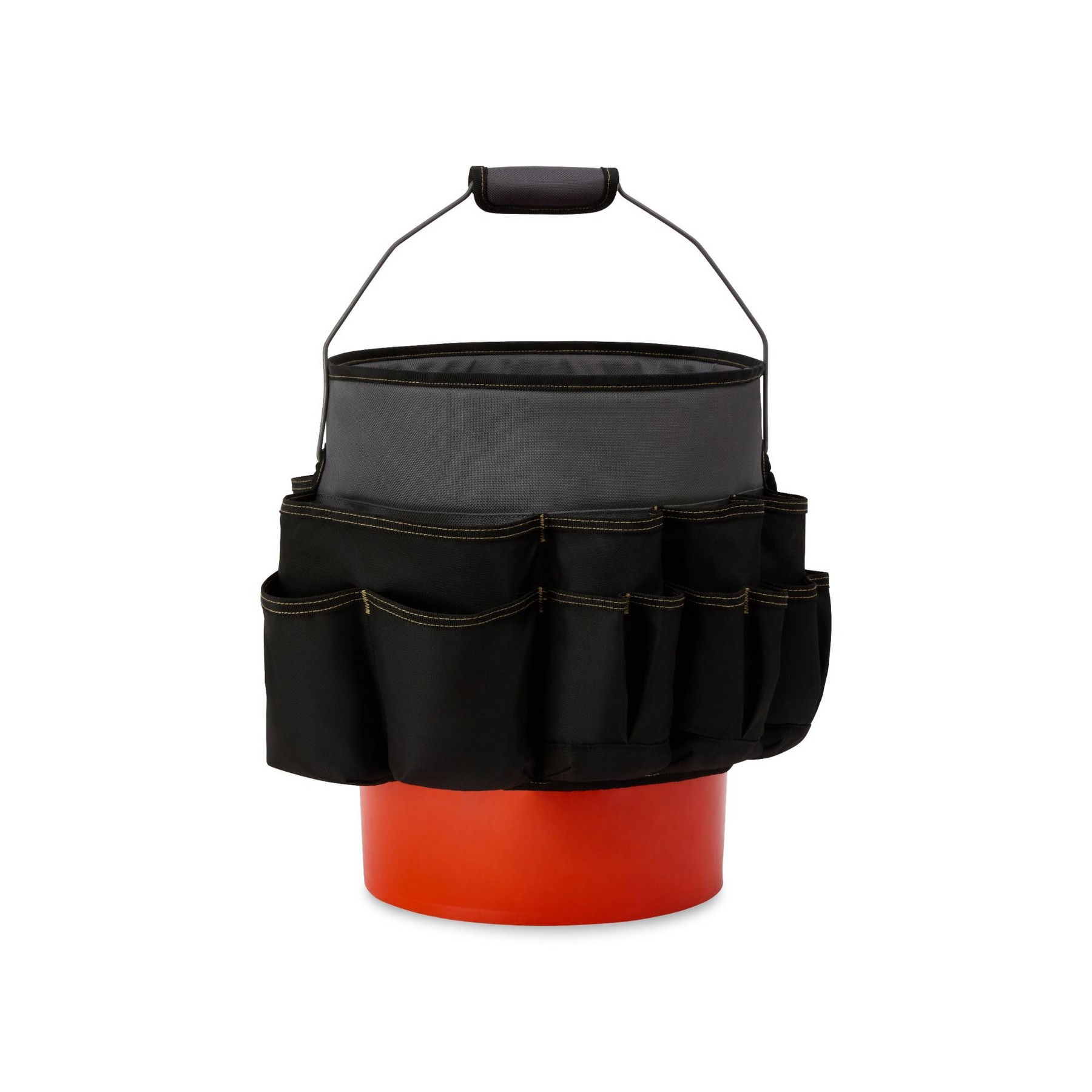 Picture of Heritage Supply Pro Recycled rPET 18-inch 5-Gallon Bucket Tool Organizer - Dark Grey