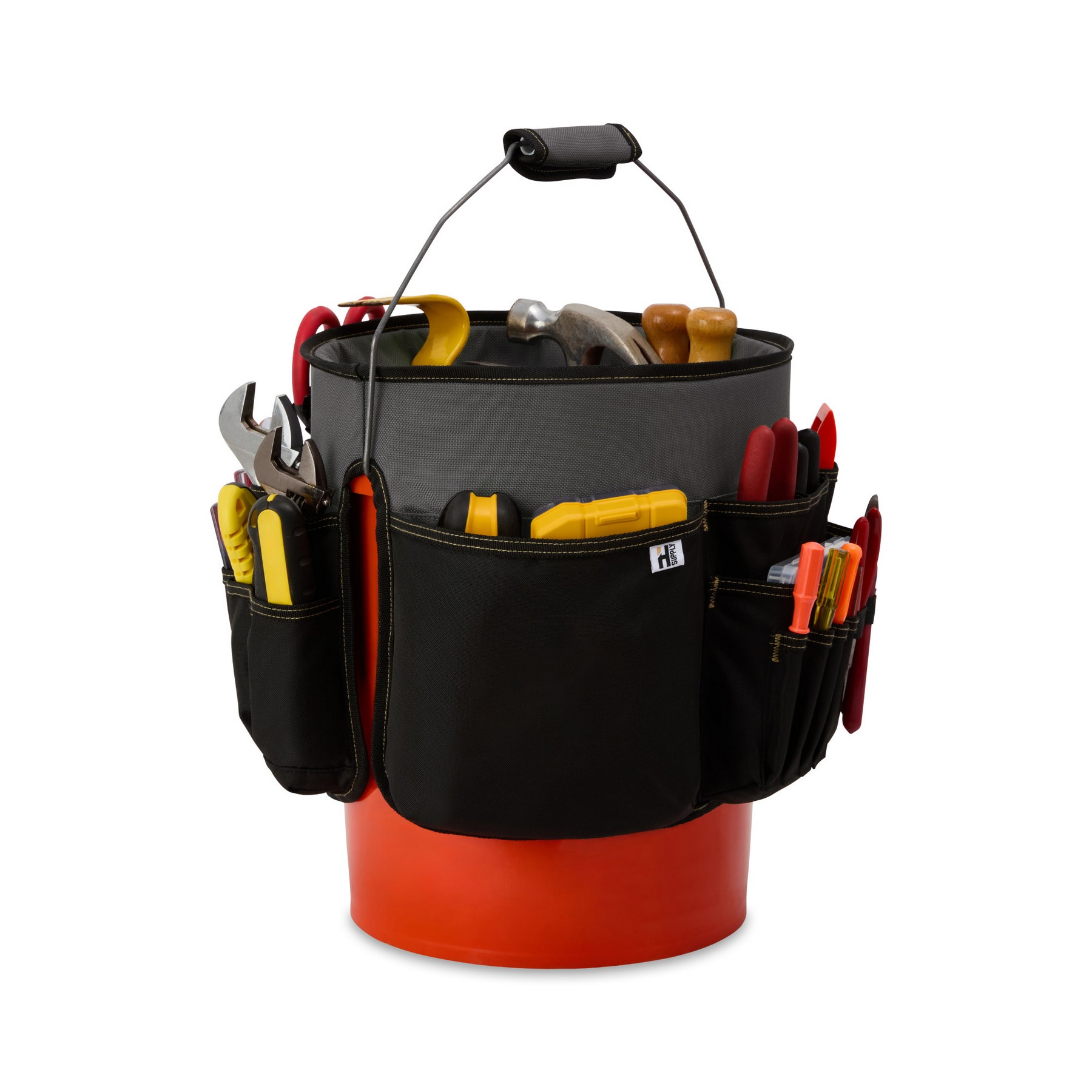 Picture of Heritage Supply Pro Recycled rPET 18-inch 5-Gallon Bucket Tool Organizer - Dark Grey