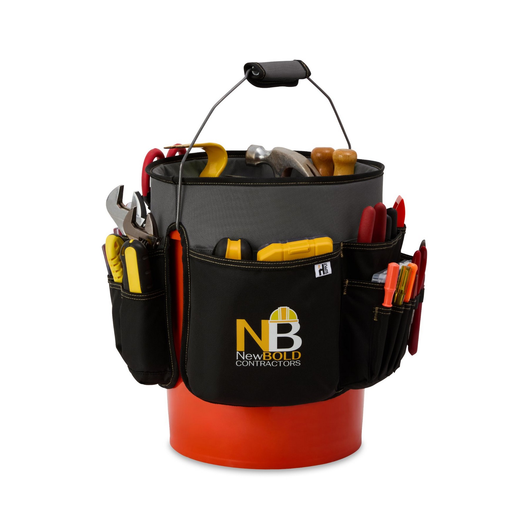 Picture of Heritage Supply Pro Recycled rPET 18-inch 5-Gallon Bucket Tool Organizer - Dark Grey