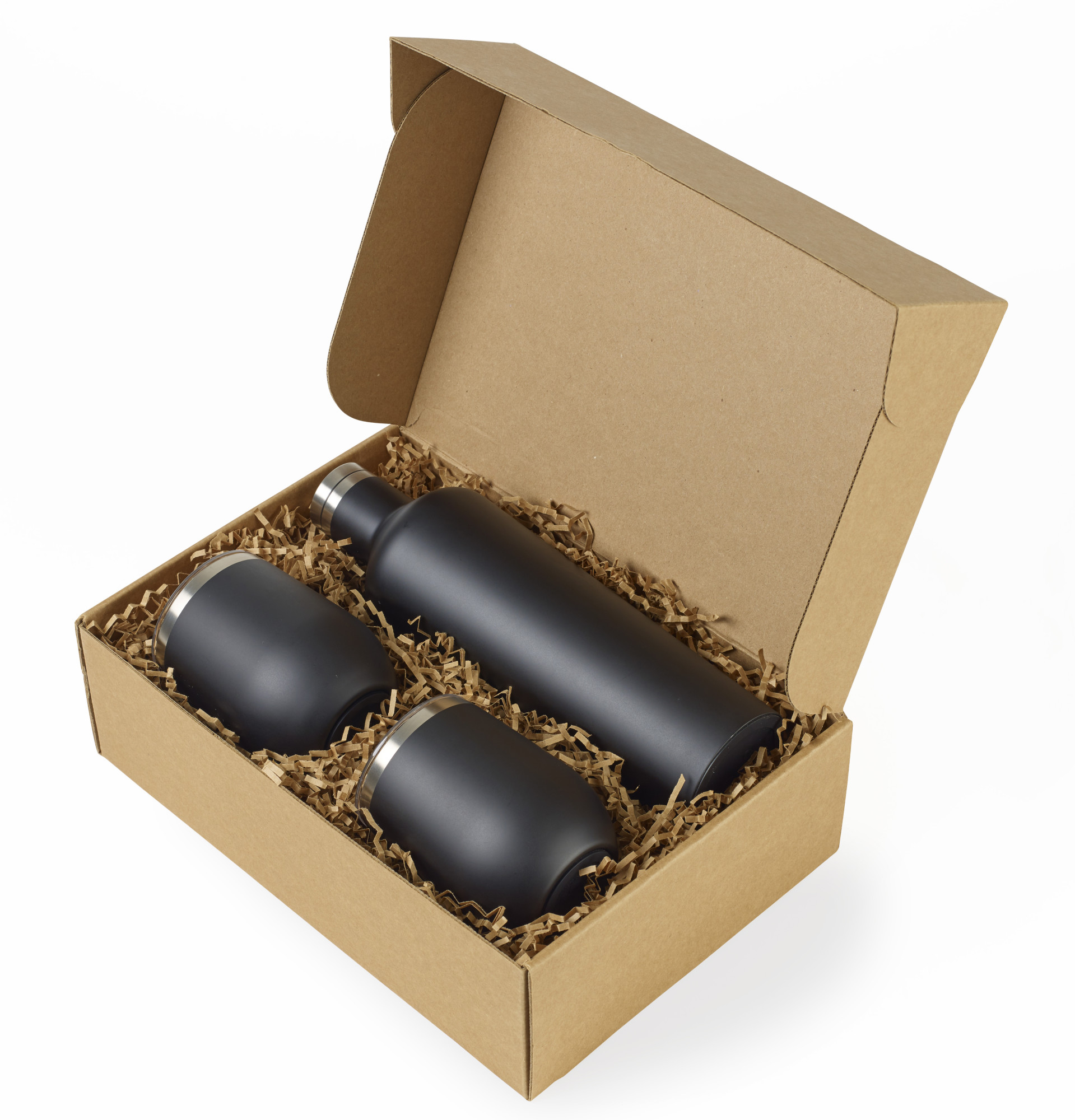 Picture of CORKCICLE Canteen & Stemless Wine Cup Gift Set - Matte Black