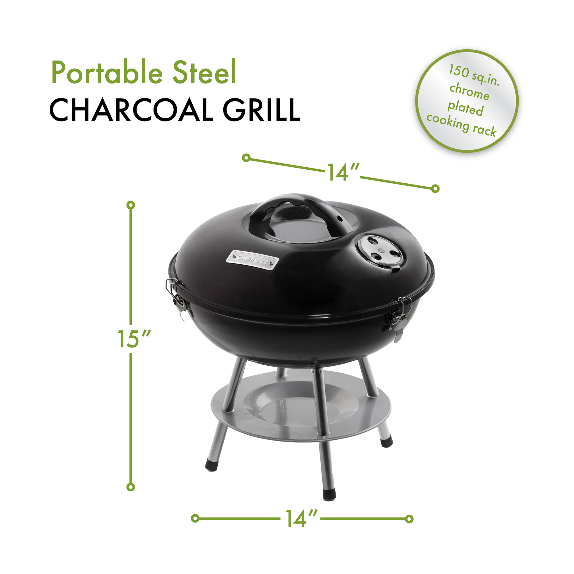 Picture of Cuisinart Outdoors 14" Charcoal Grill - Black