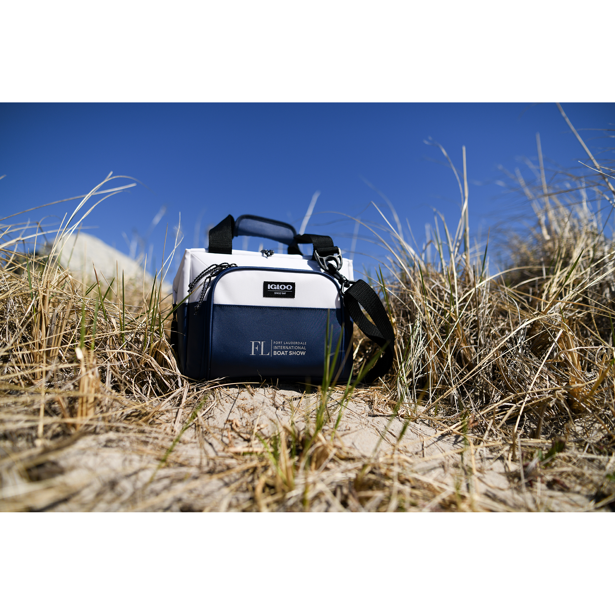 Picture of Igloo Seadrift Snap Down 12 Can Cooler - Navy-White