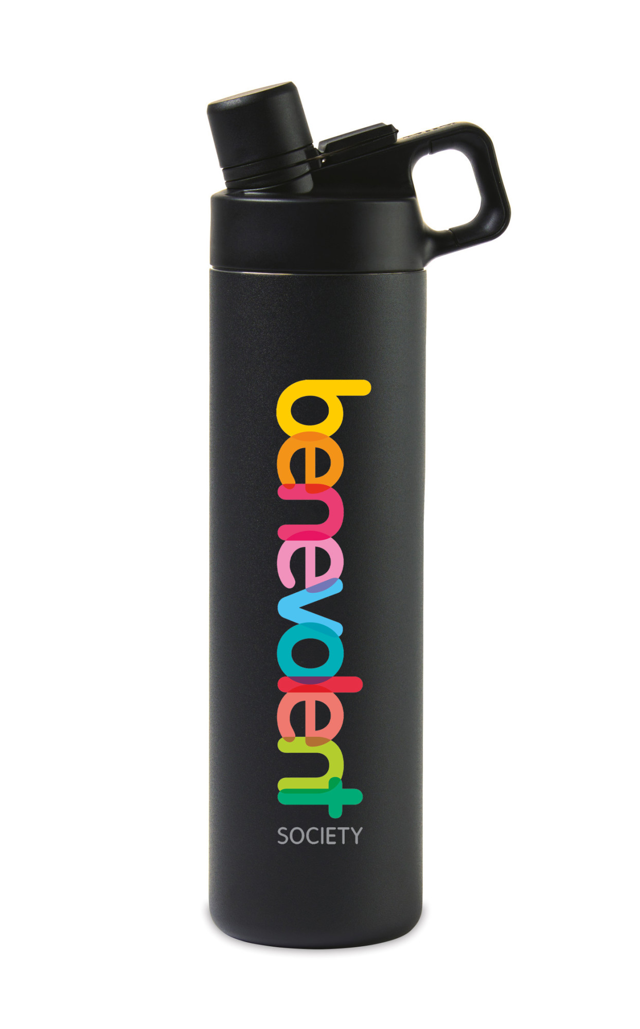 Picture of MiiR Vacuum Insulated Wide Mouth Hatchback Chug Lid Bottle - 20 Oz. - Black Powder