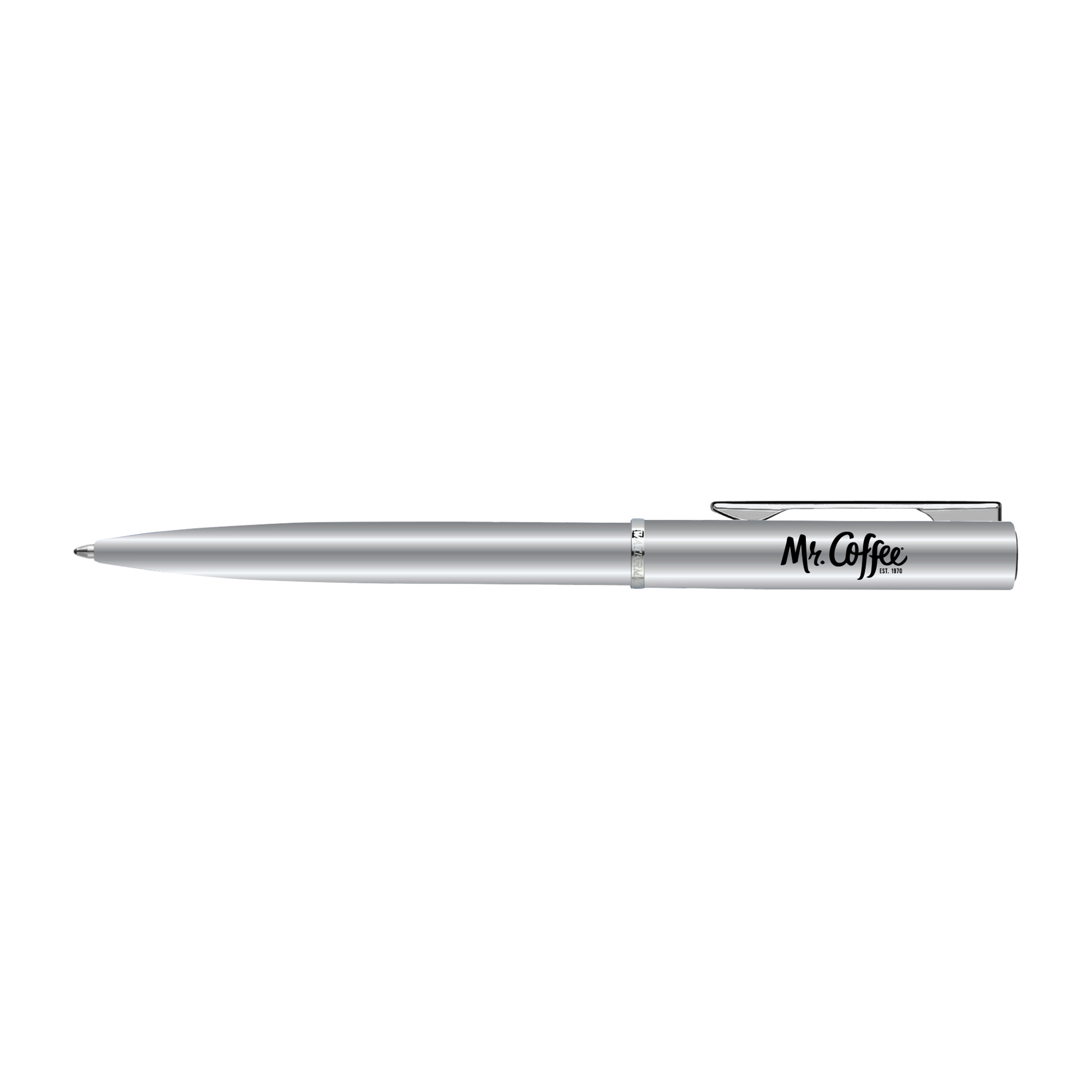 Picture of Waterman Allure Ballpoint - Blue Ink - Chrome - Silver Trim