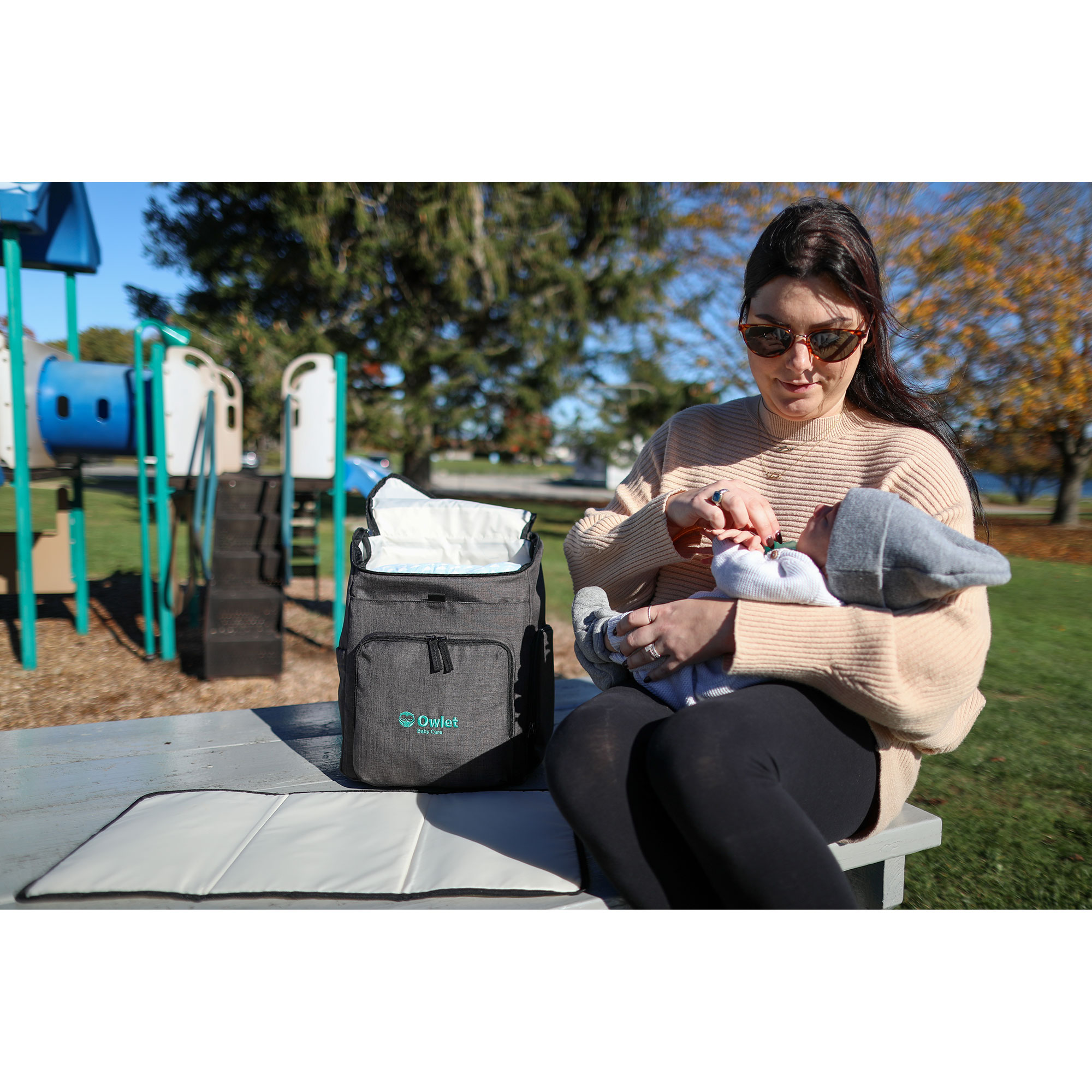 Picture of Reagan Recycled rPET Diaper Backpack - Charcoal Heather