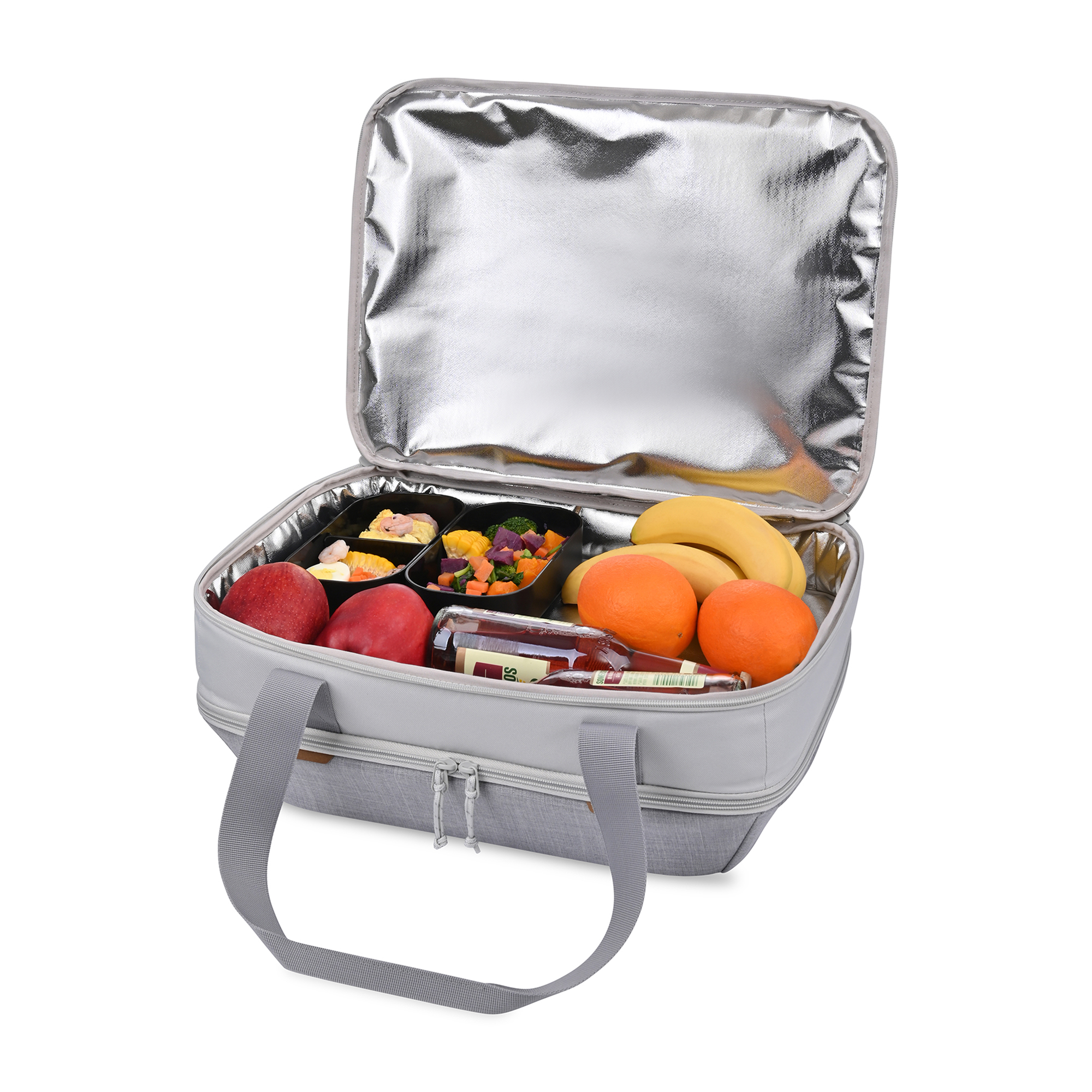 Picture of Parkview Recycled rPET Insulated Dual Food Carrier - Greystone