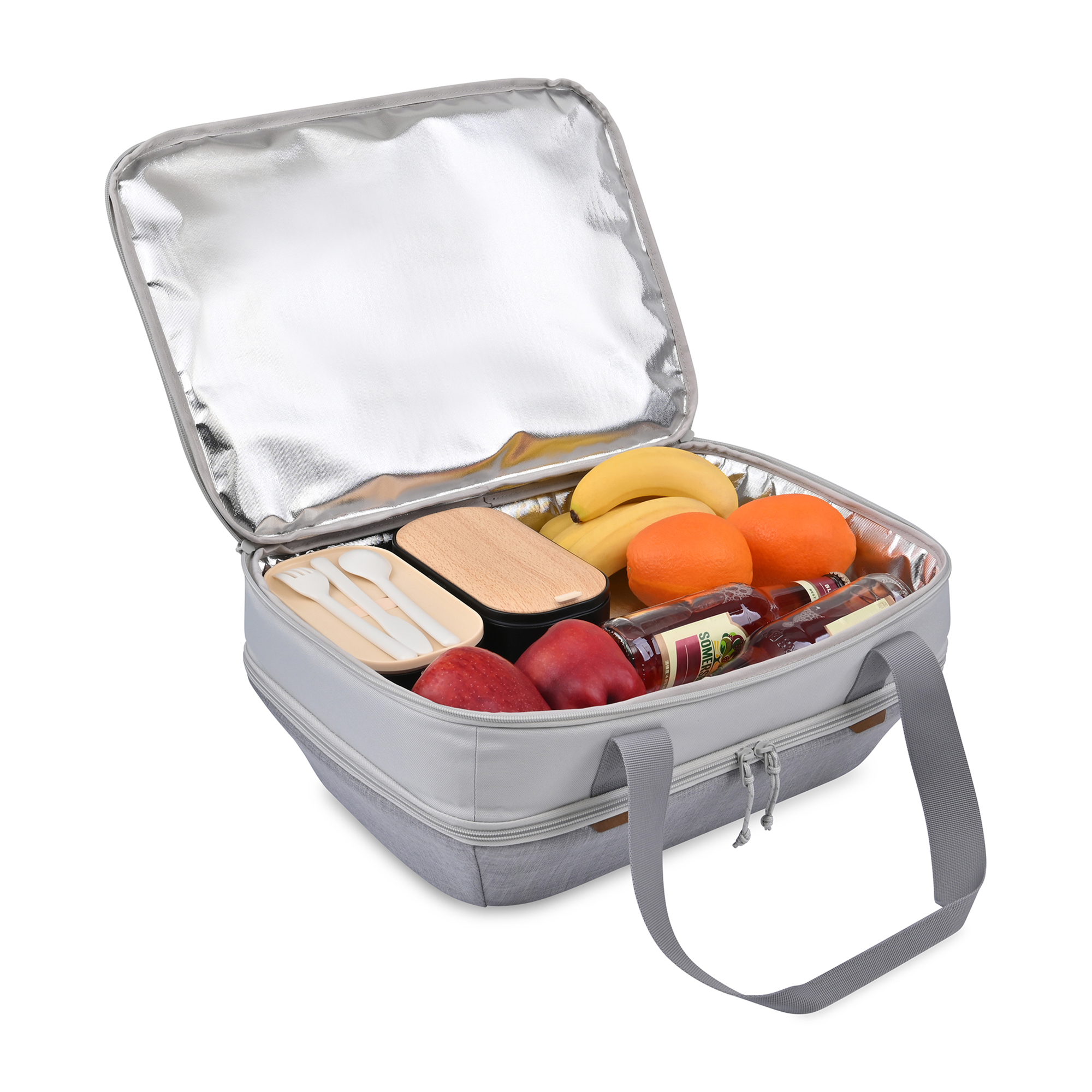 Picture of Parkview Recycled rPET Insulated Dual Food Carrier - Greystone