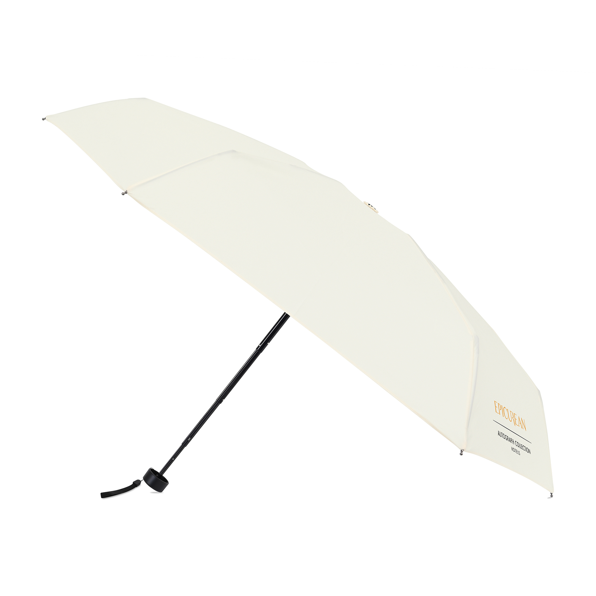Picture of Elements 39" Recycled rPET Manual Mini Folding Umbrella - Cream