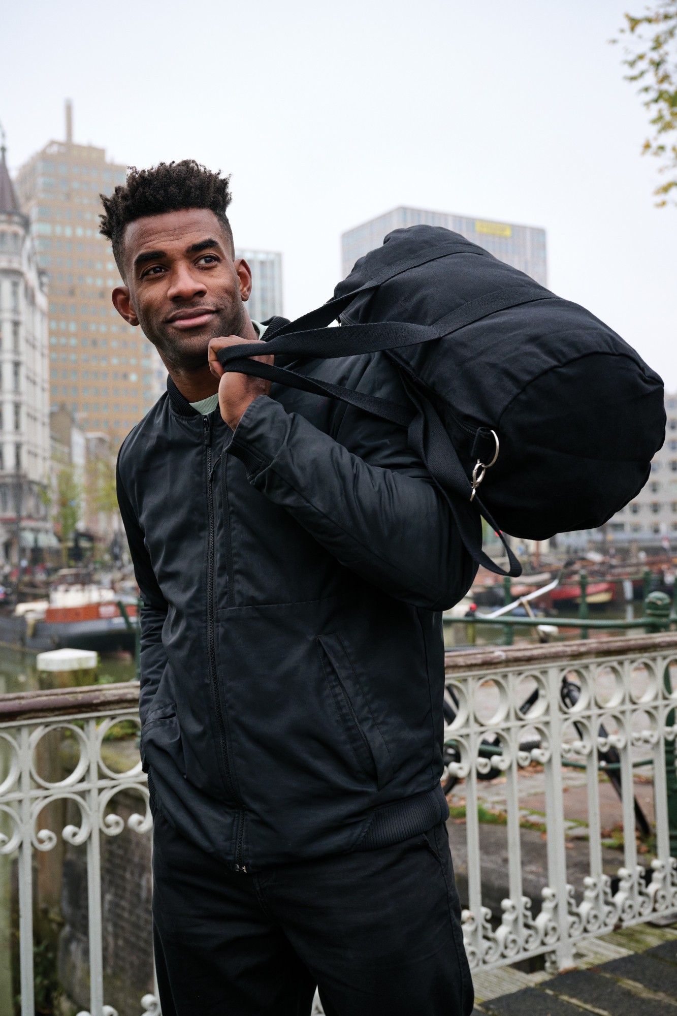 Picture of Impact AWARE 285gsm Canvas Duffel Bag Undyed - Black
