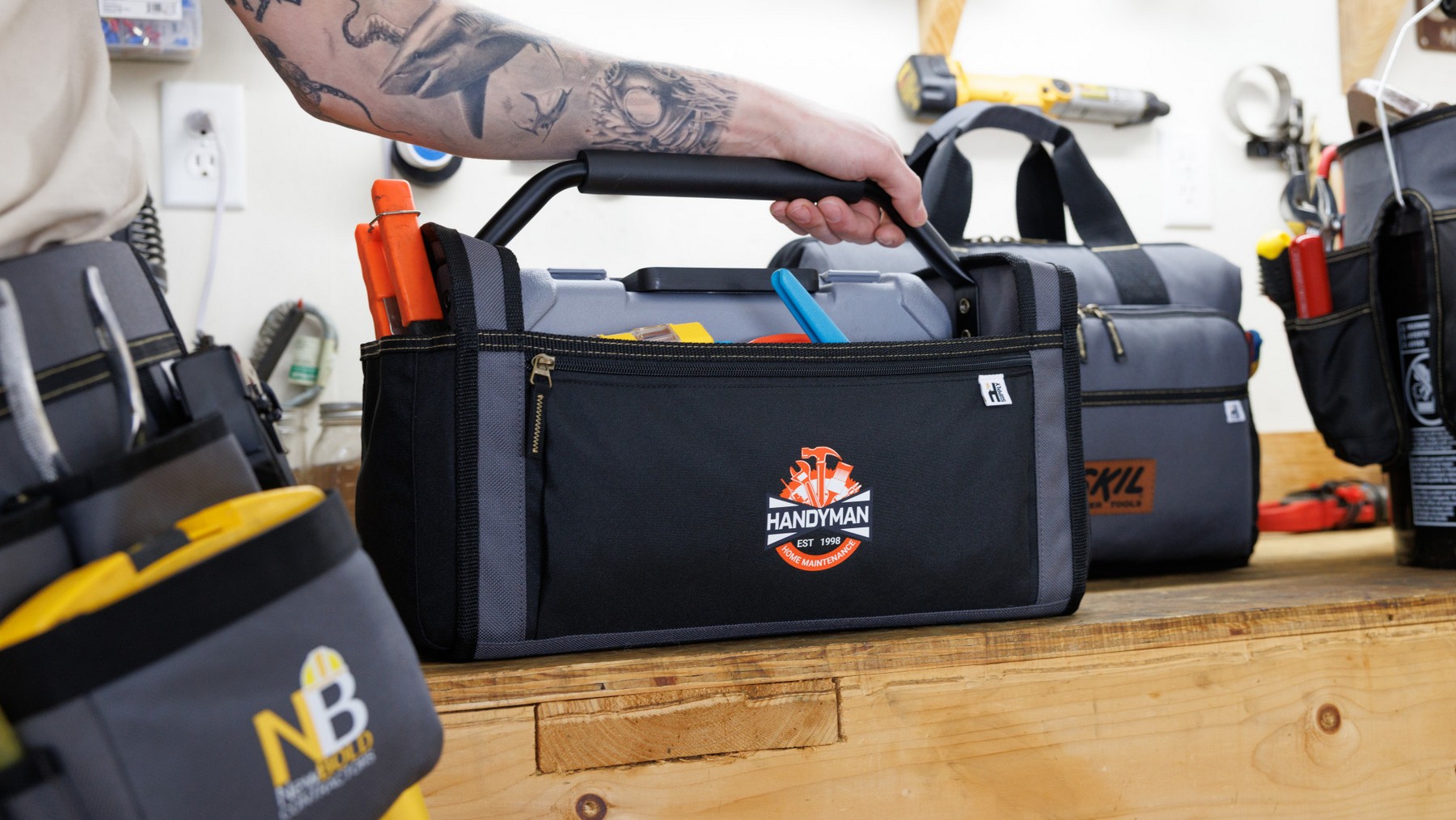 Picture of Heritage Supply Pro Recycled rPET Open Top Tool Bag - Dark Grey