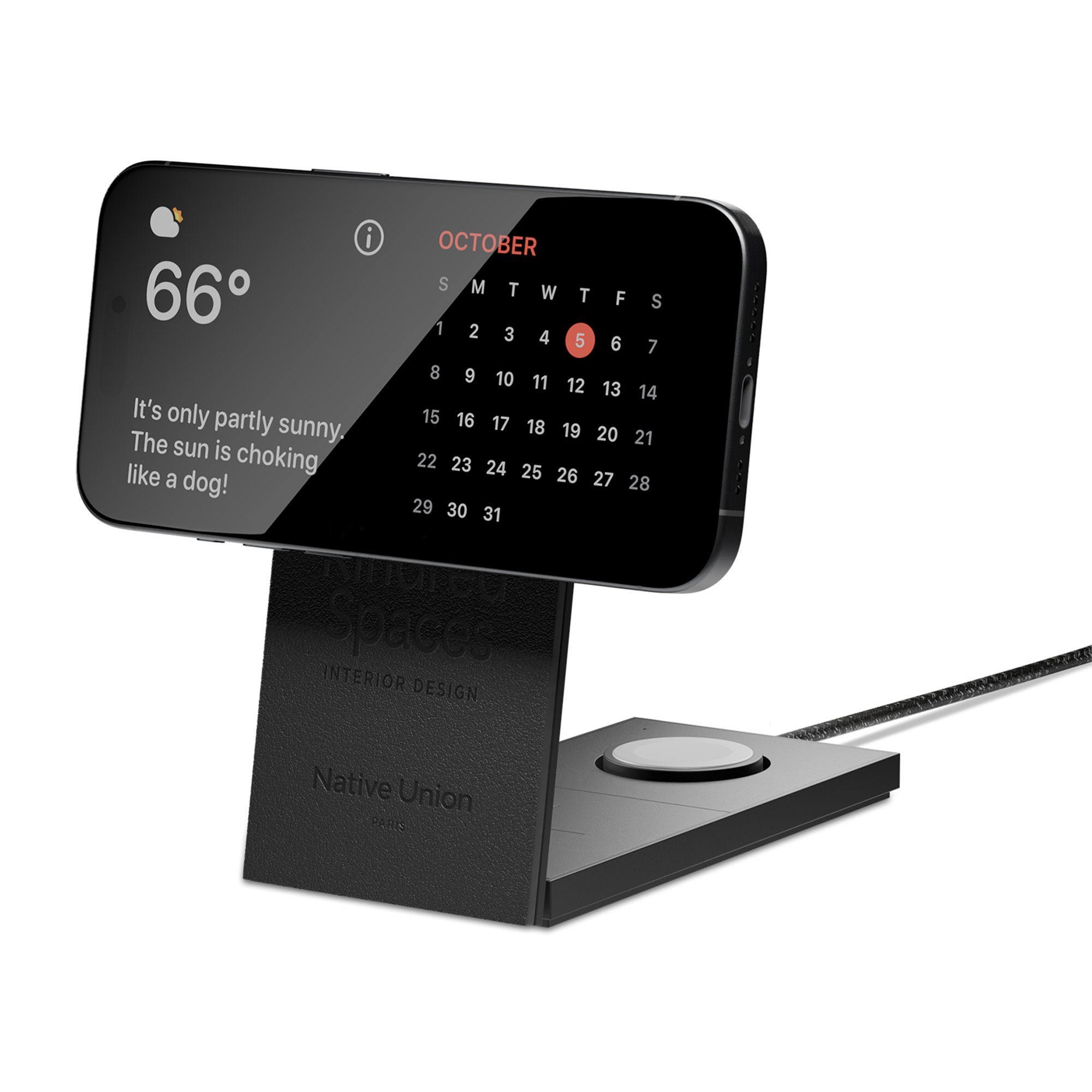 Picture of Native Union Rise 3-IN-1 Qi2 Wireless Charger - Black