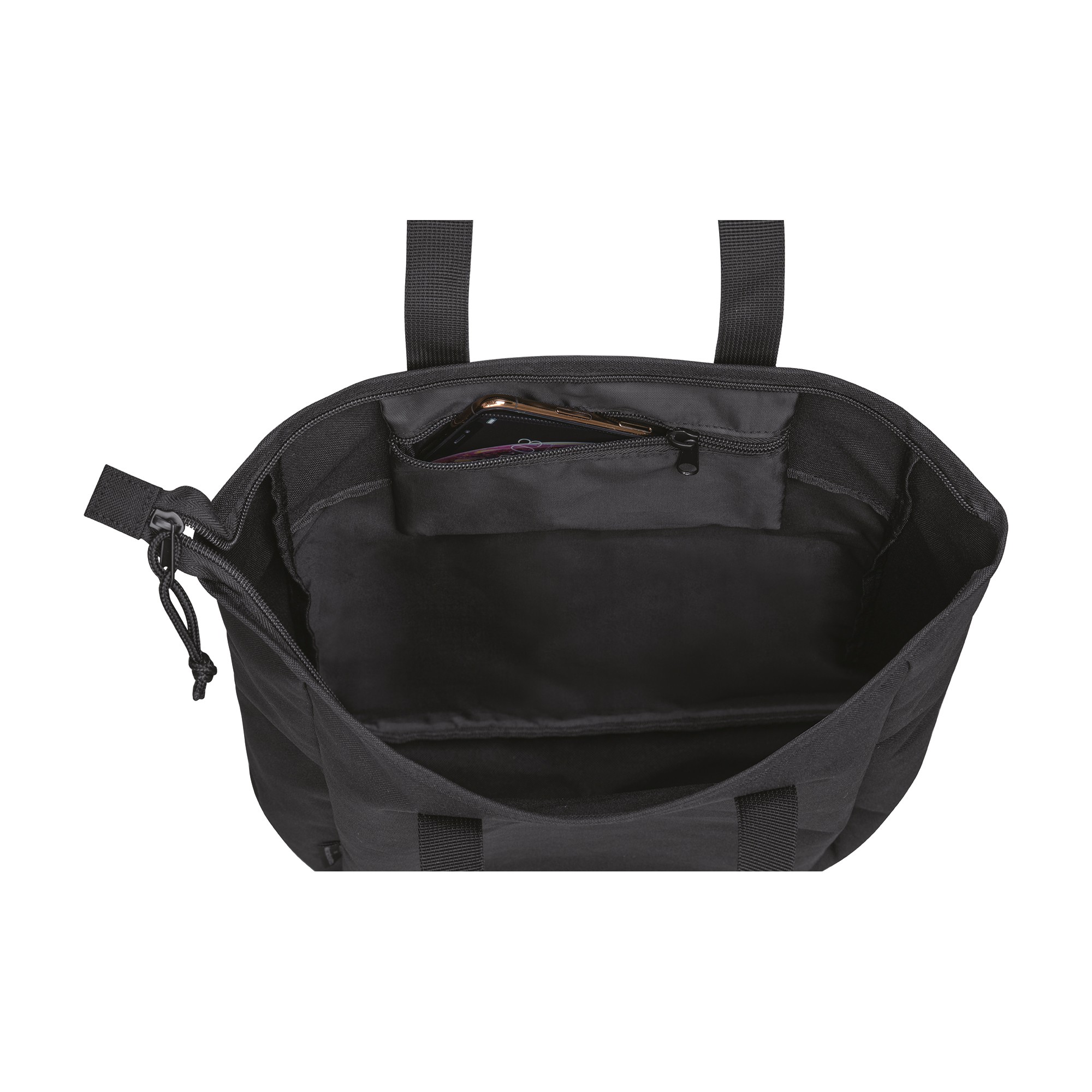 Picture of Renew Recycled rPET Zippered Tote - AWARE - Black