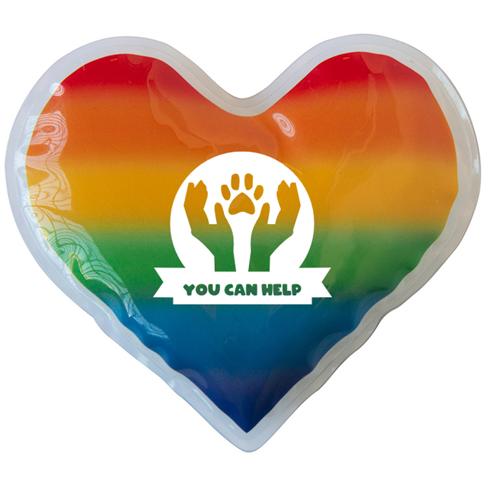 Picture of Rainbow Heart Gel Beads Hot/Cold Pack