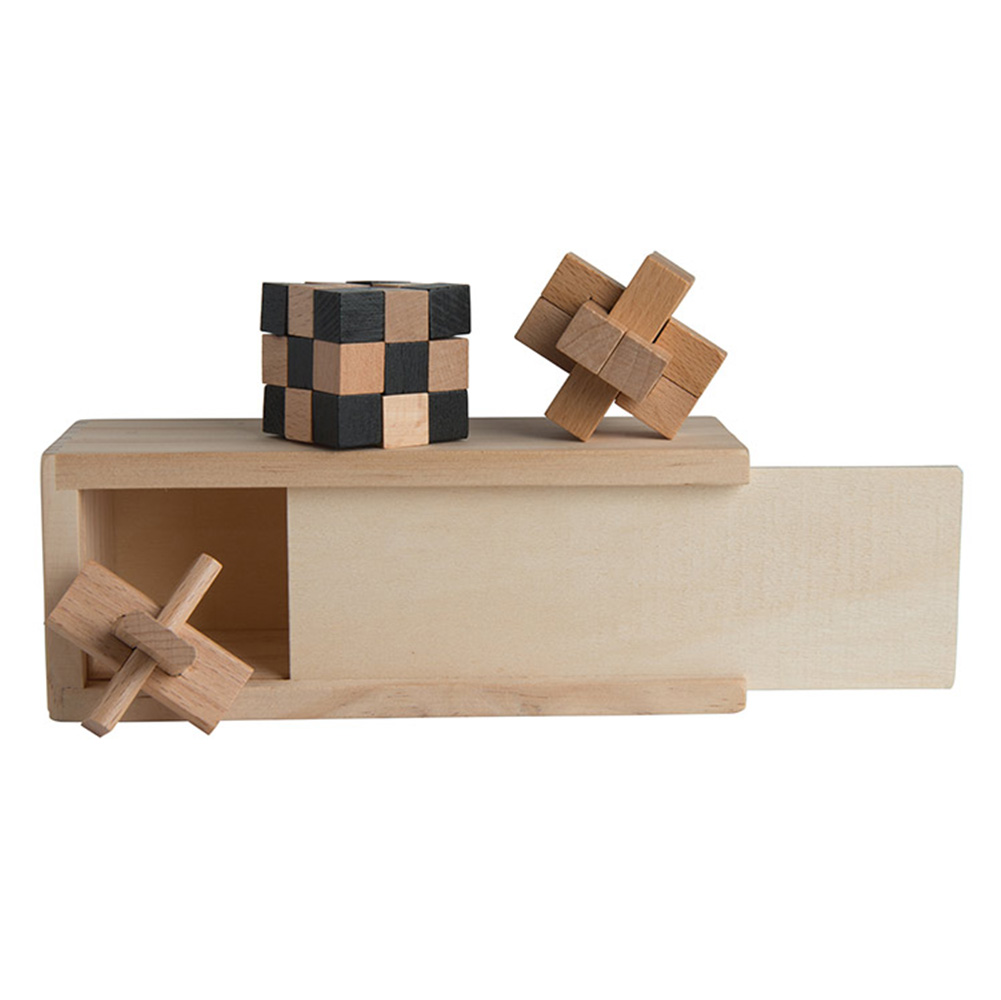 Picture of 3" 1 Wooden Puzzle Box Set