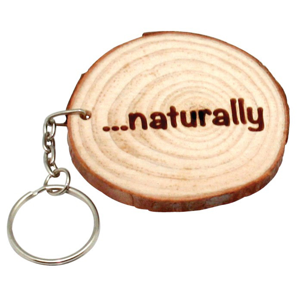Picture of Natural Wood Keyring w/ Rings