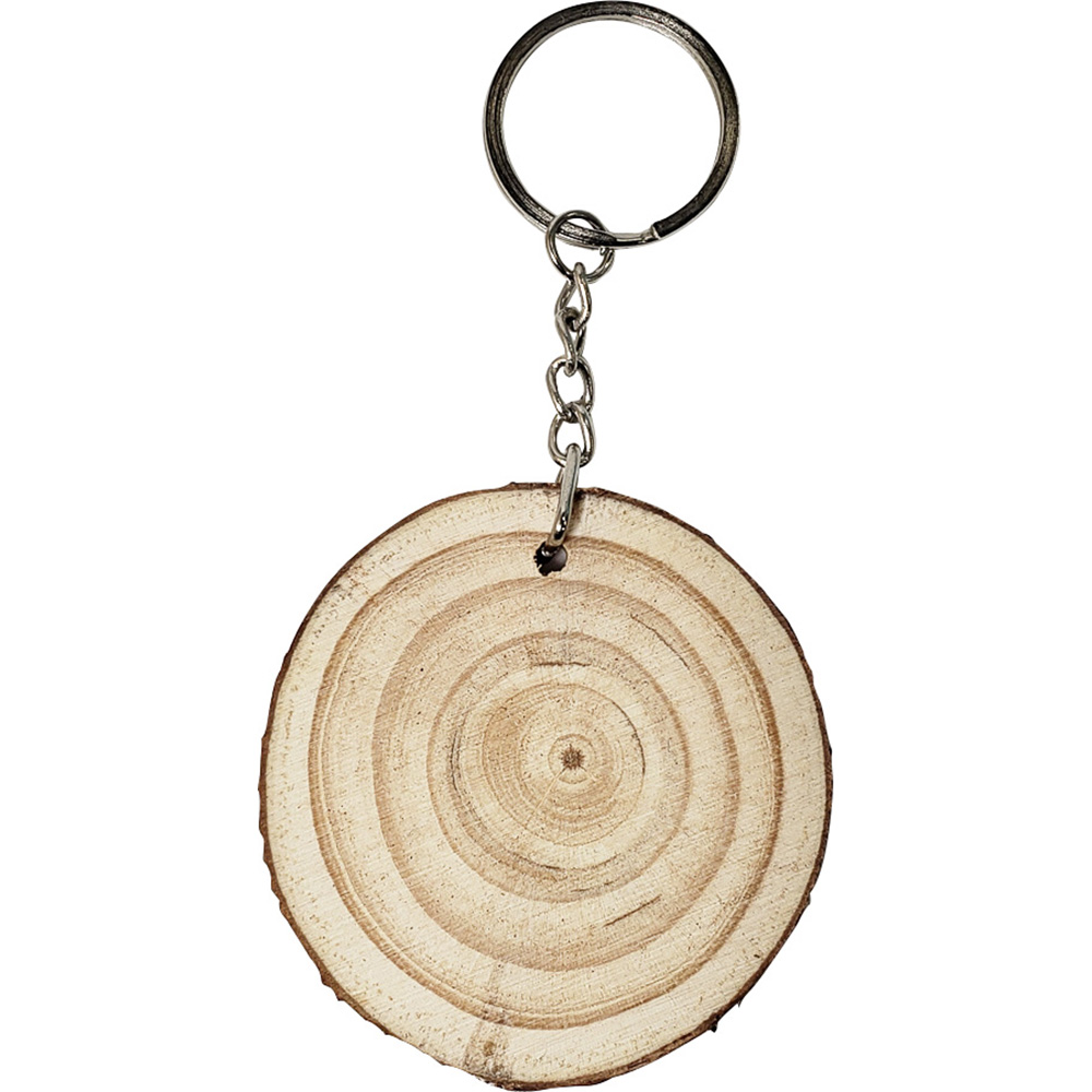 Picture of Natural Wood Keyring w/ Rings