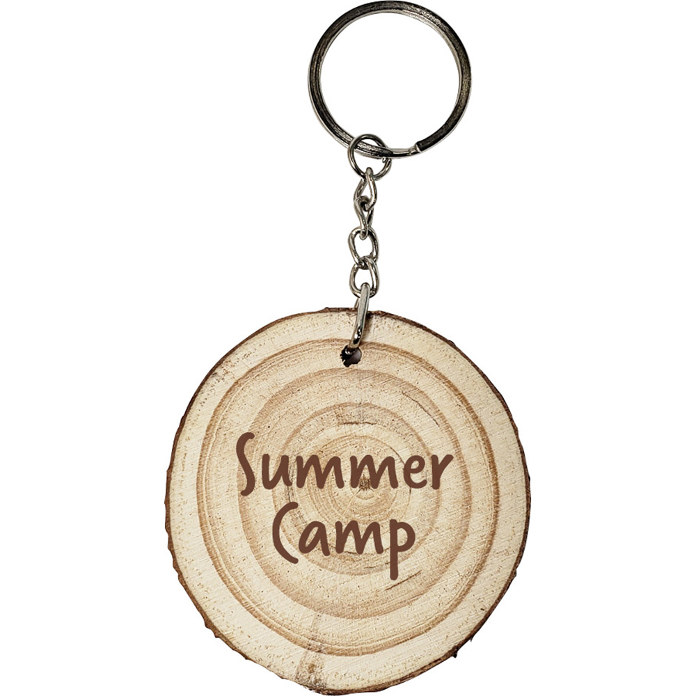 Picture of Natural Wood Keyring w/ Rings