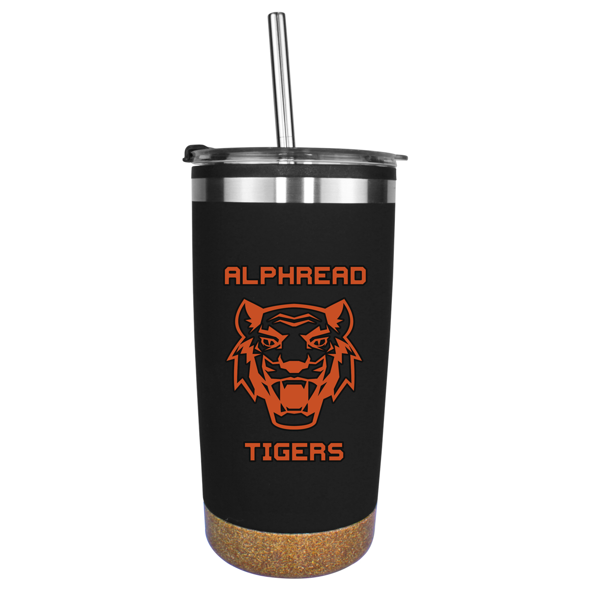 Picture of 20 Oz. Halcyon® Cork Bottom Tumbler w/Stainless Straw/Flip Top Lid