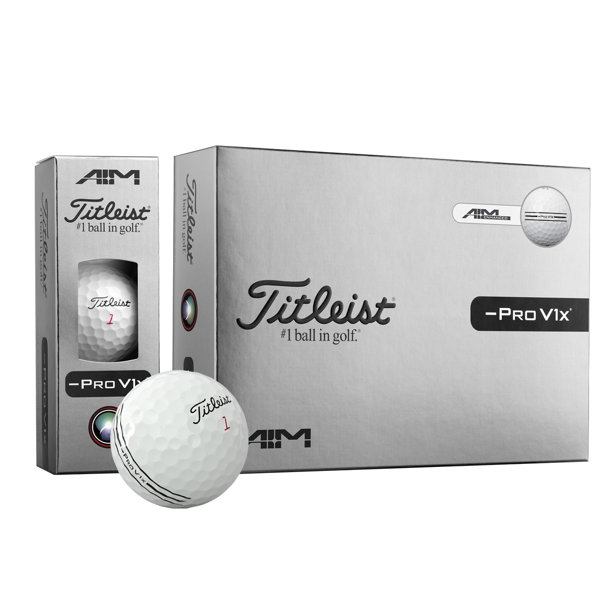 Picture of Titleist Pro V1x Left Dash Enhanced Alignment Golf Balls