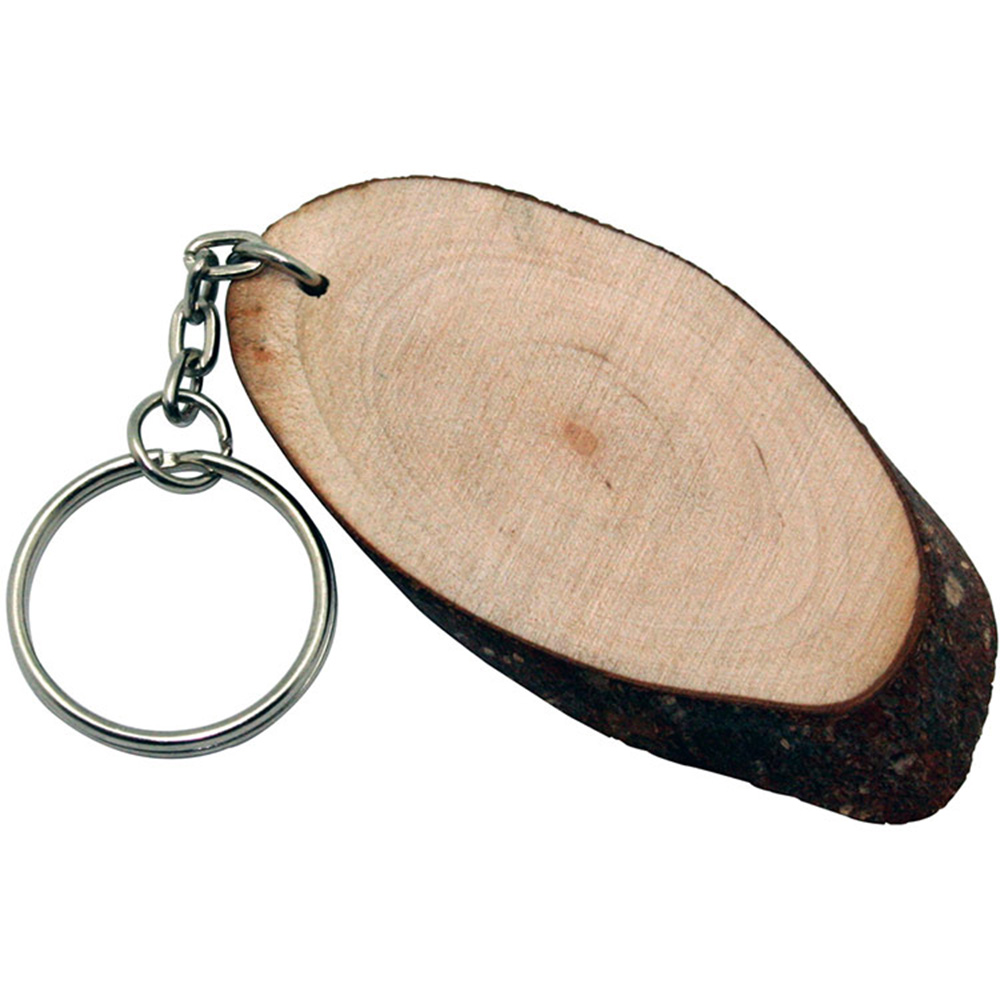 Picture of Oval Natural Wood Keyring