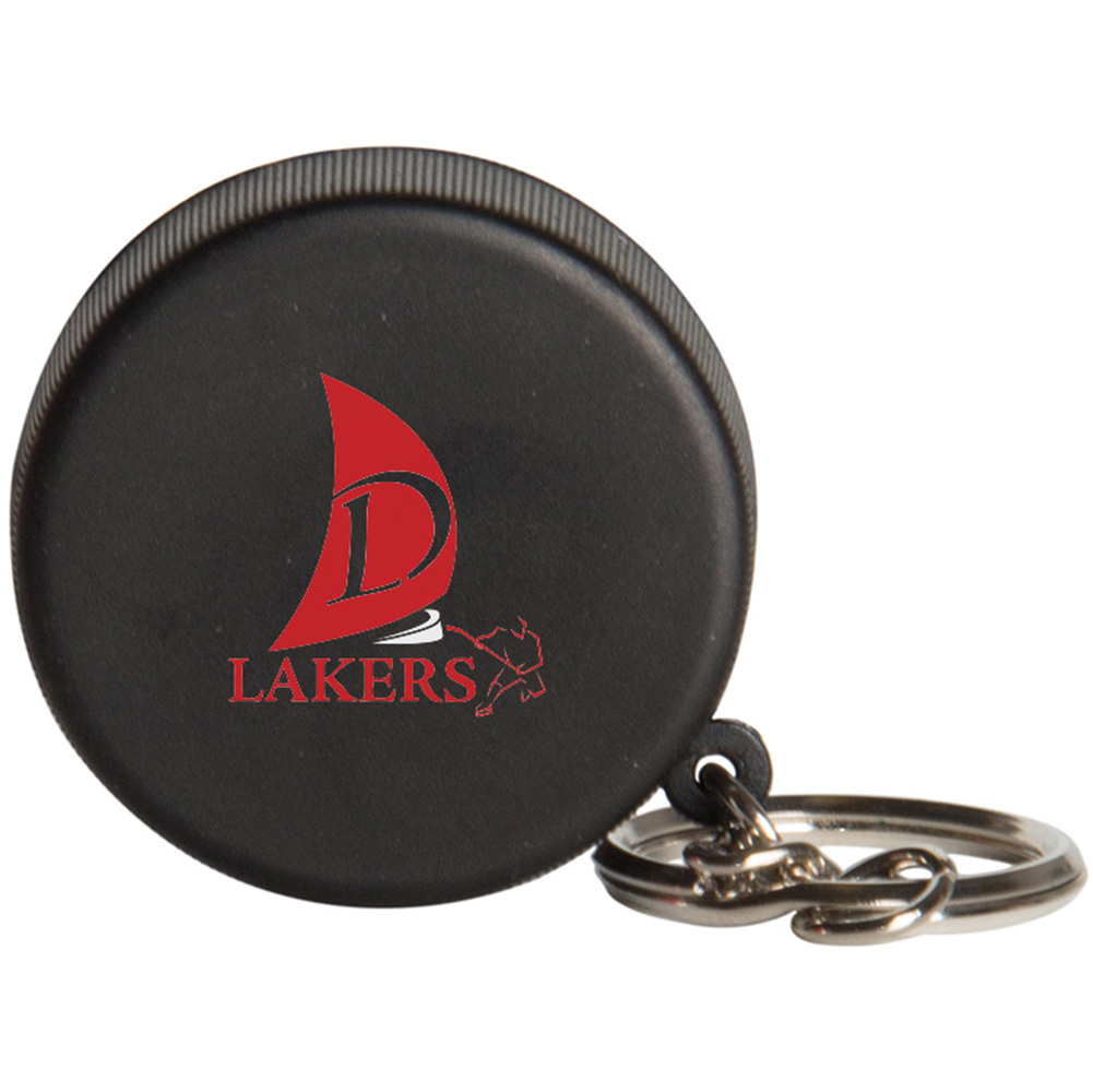 Picture of Hockey Puck Squeezies® Stress Reliever Keychain