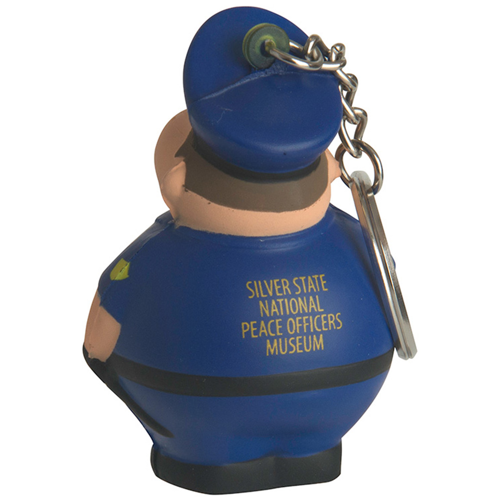 Picture of Policeman Bert™ Squeezies® Stress Reliever Key Ring