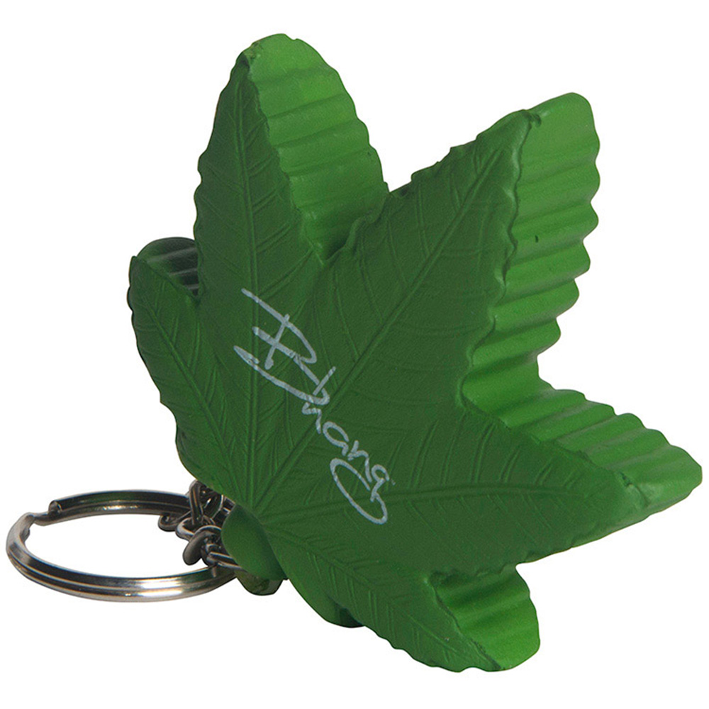 Picture of Cannabis Leaf Squeezie® Stress Reliever Key Ring