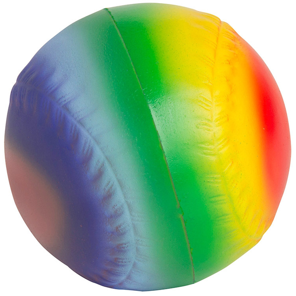 Picture of Rainbow Baseball Squeezies® Stress Reliever