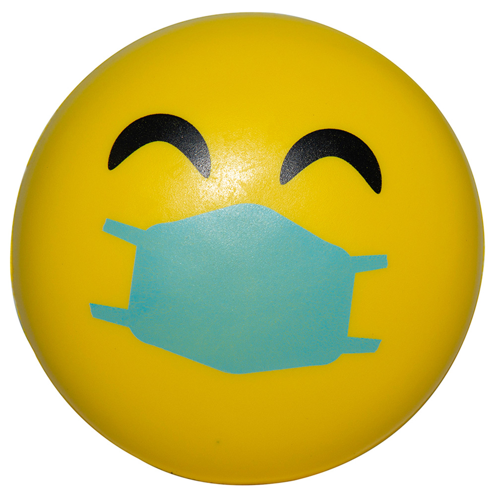 Picture of Happy PPE Emoji Squeezies® Stress Reliever