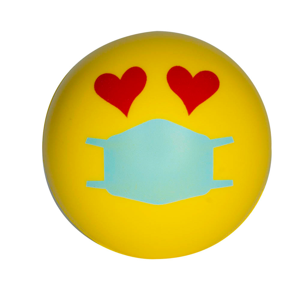 Picture of Love PPE Emoji Squeezies® Stress Ball