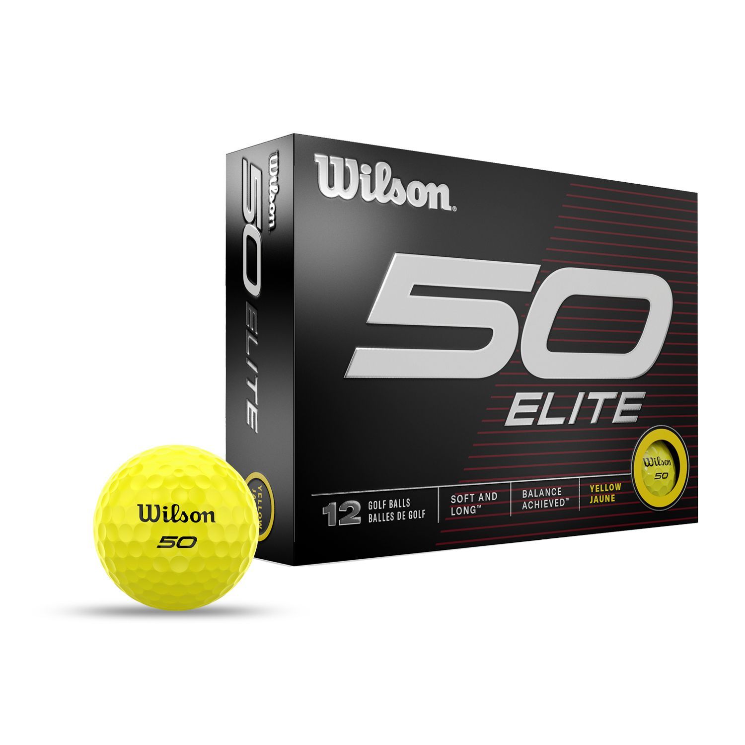 Picture of Wilson Staff 50 Elite Yellow Golf Balls