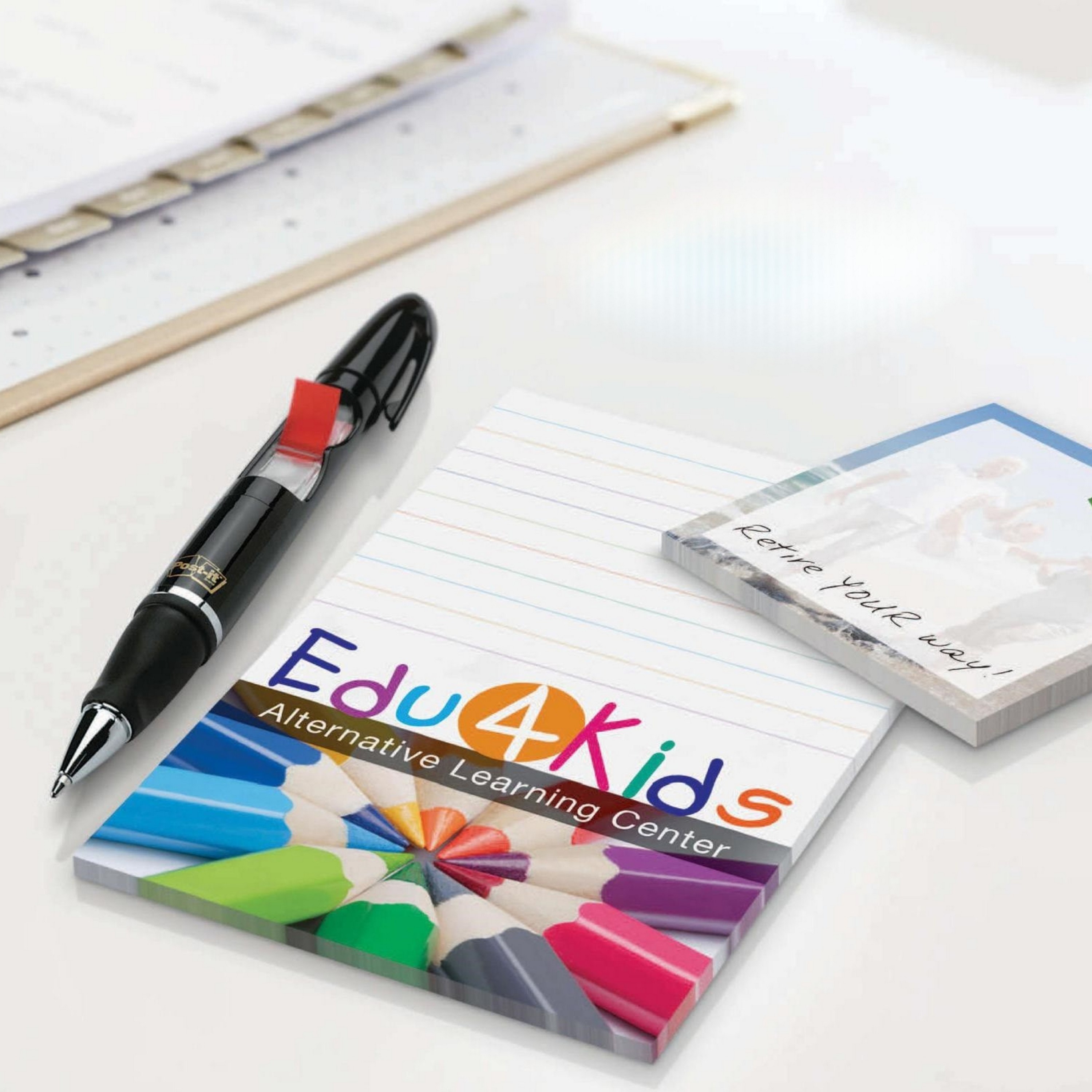 Picture of Custom Printed Post-it® Notes (4"x6") 25 Sheets/ 4 Color