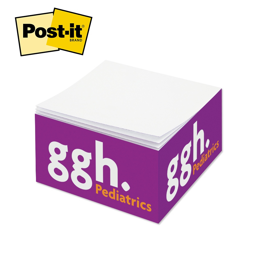 Picture of Post-it® Custom Printed Half Cube Notes (2 3/4"x2 3/4"x1 3/8")