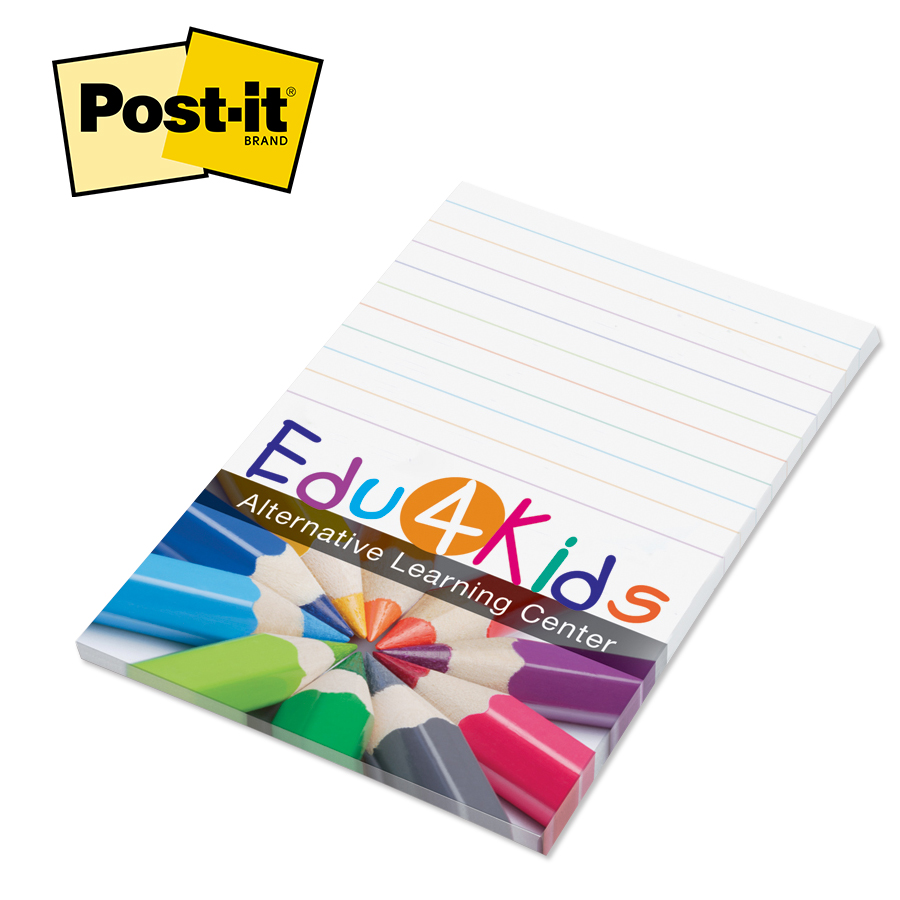 Picture of Custom Printed Post-it® Notes (4"x6") 50 Sheets/ 4 Color
