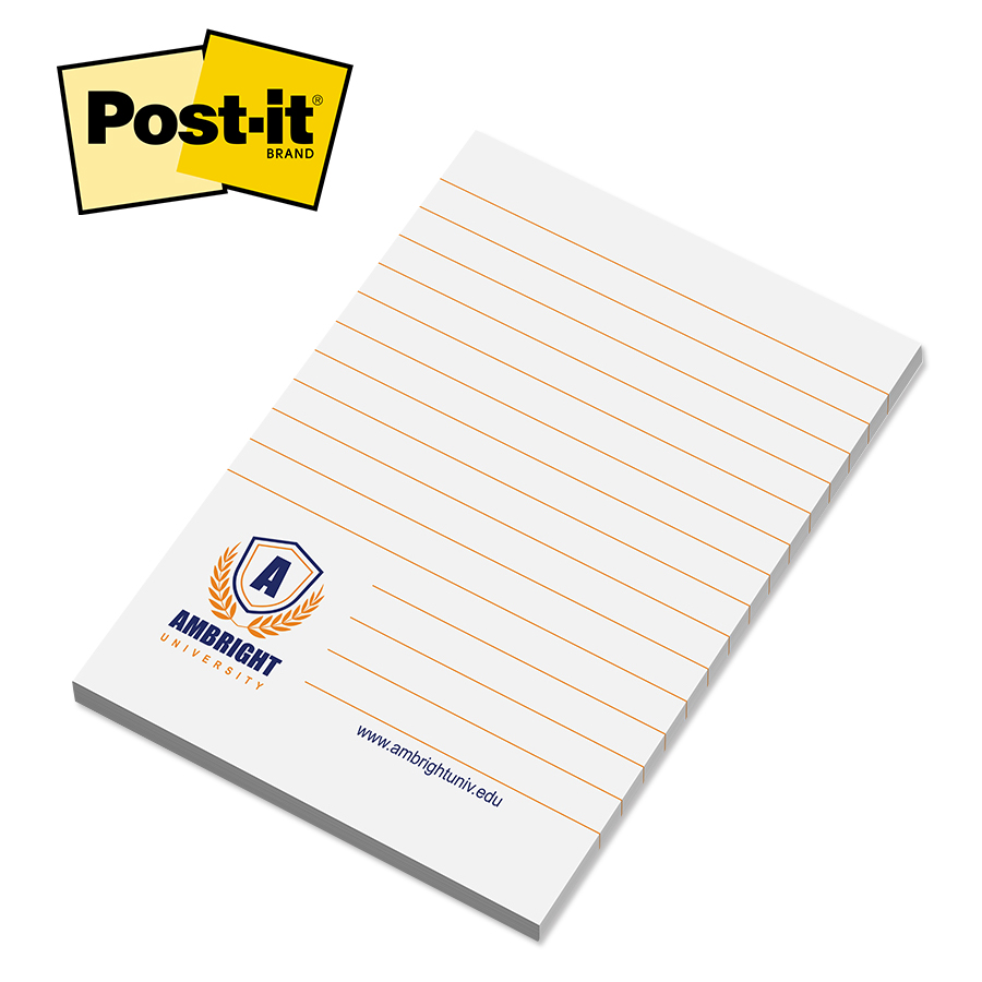 Picture of Custom Printed Post-it® Notes (4"x6") 25 Sheets