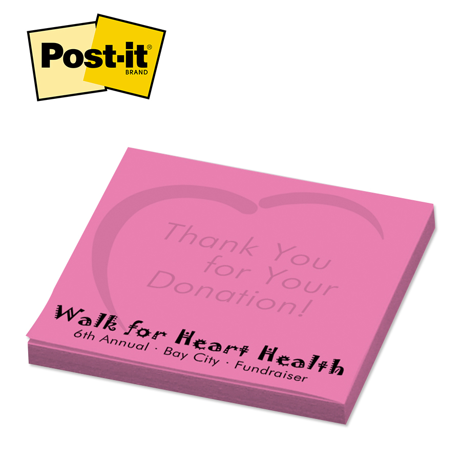 Picture of Custom Printed Post-it® Notes (3"x3") 25 Sheets