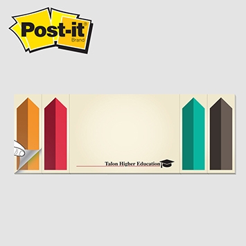 Picture of Post-it® Custom Printed Page Markers & Note Pad Combo (3"x8")