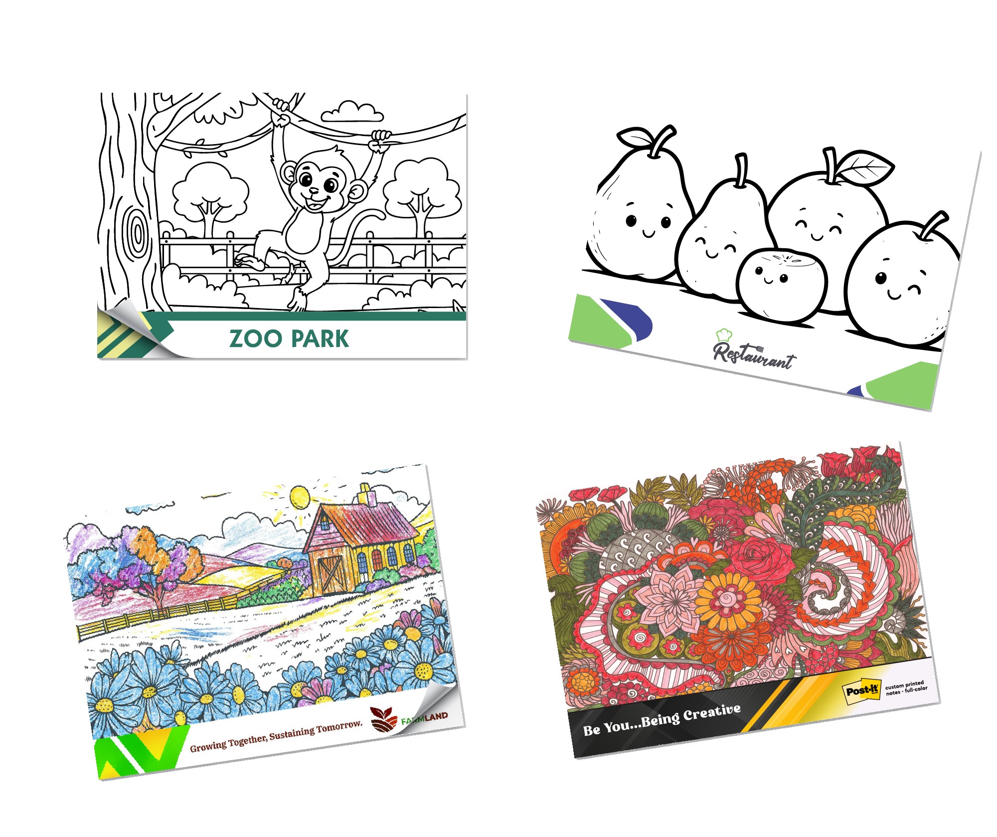 Picture of Post-it(r) Custom Printed Coloring Pads