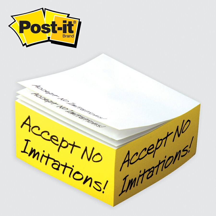 Picture of Post-it® Custom Printed Half Cube Note Pads (4"x4"2")