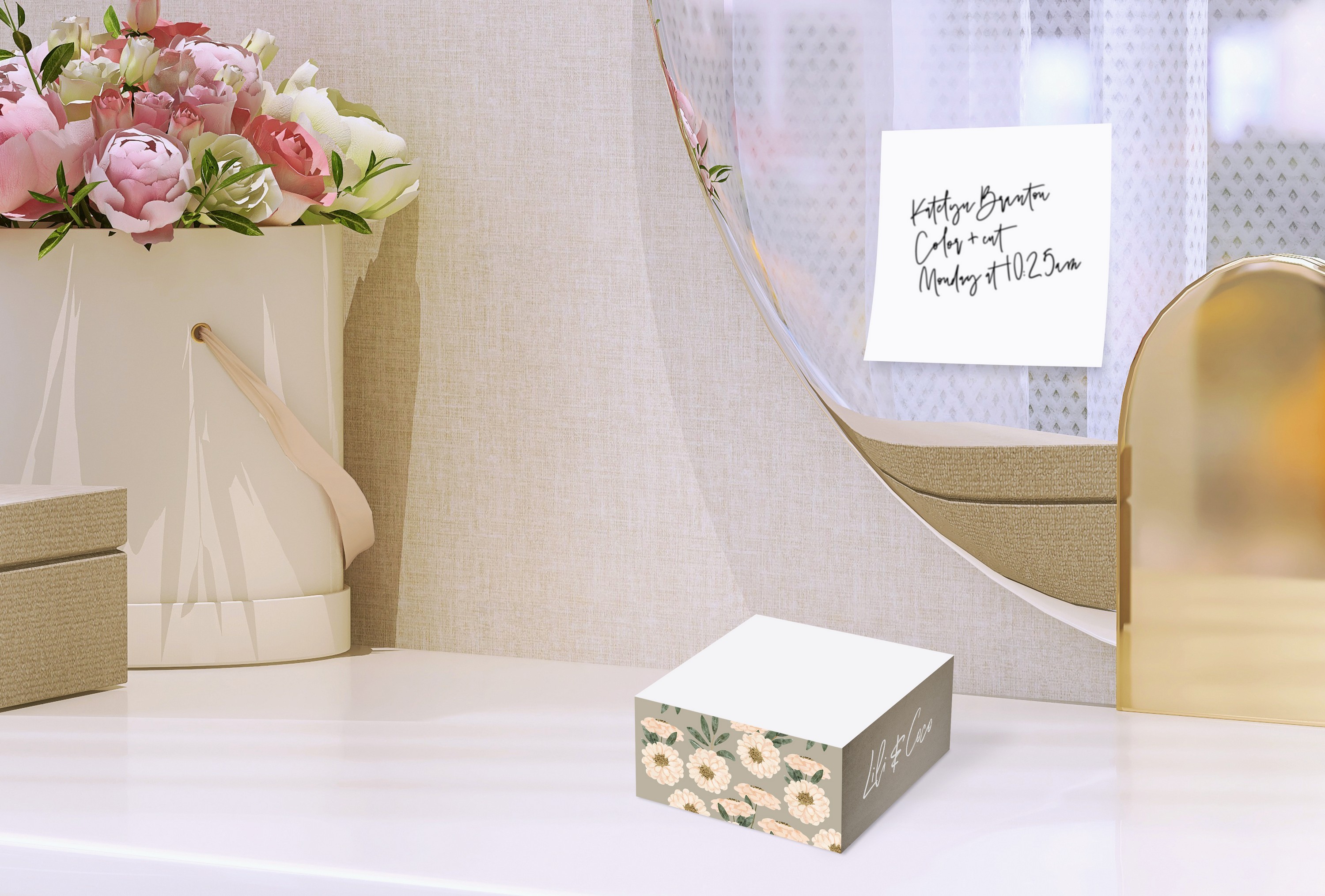 Picture of Post-it® Custom Printed Half Cube Note Pads (4"x4"2")