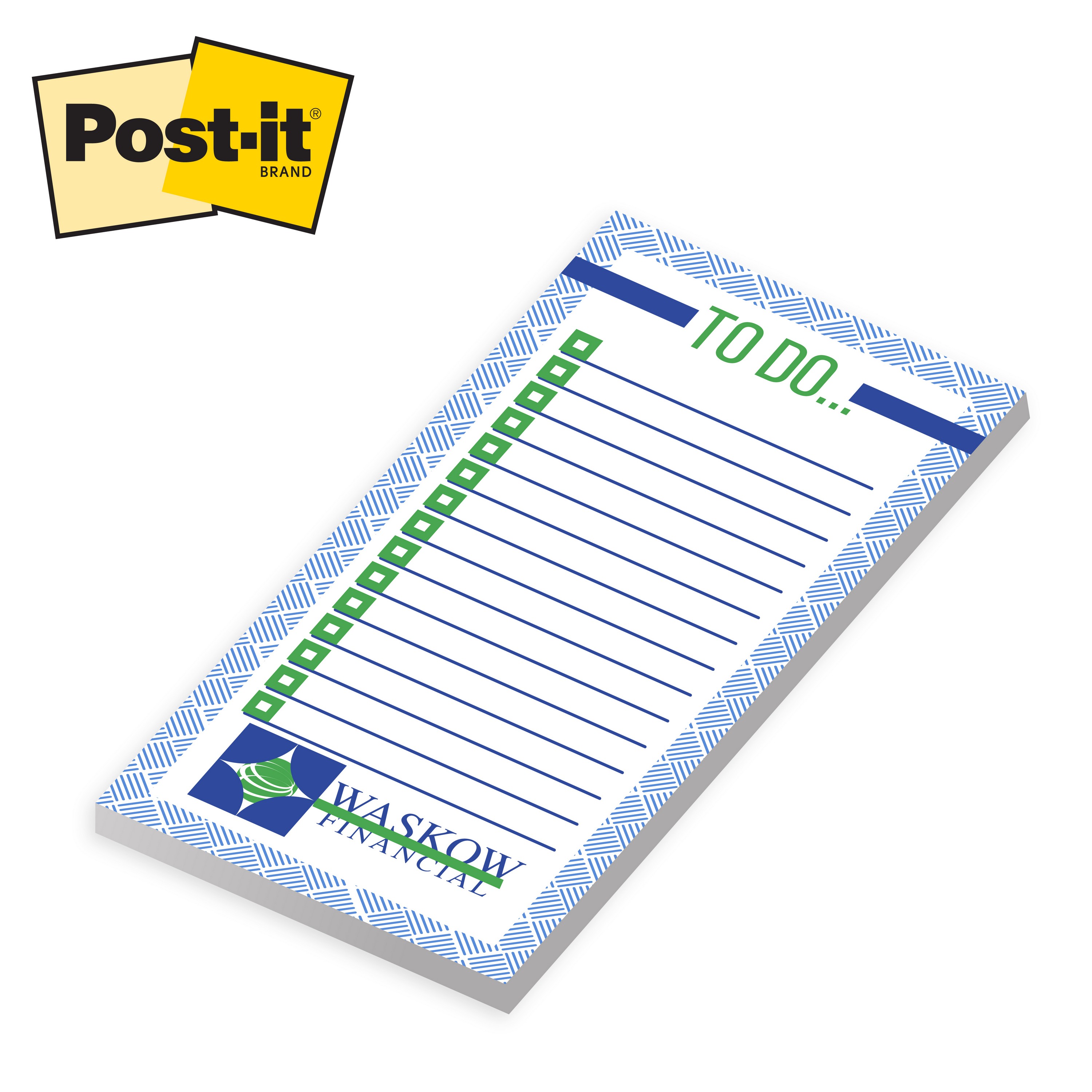 Picture of Custom Printed Post-it® Notes (4x8) 25 Sheets