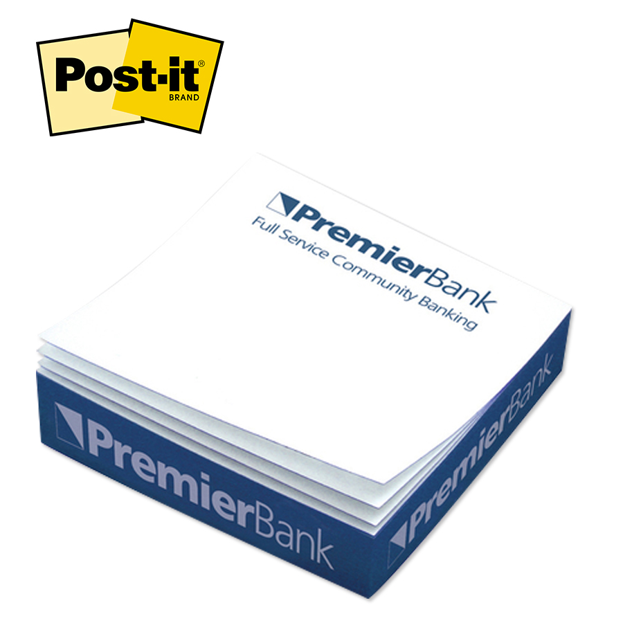 Picture of Post-it® Custom Printed Quarter Cube Note Pad(4"x4"x1")