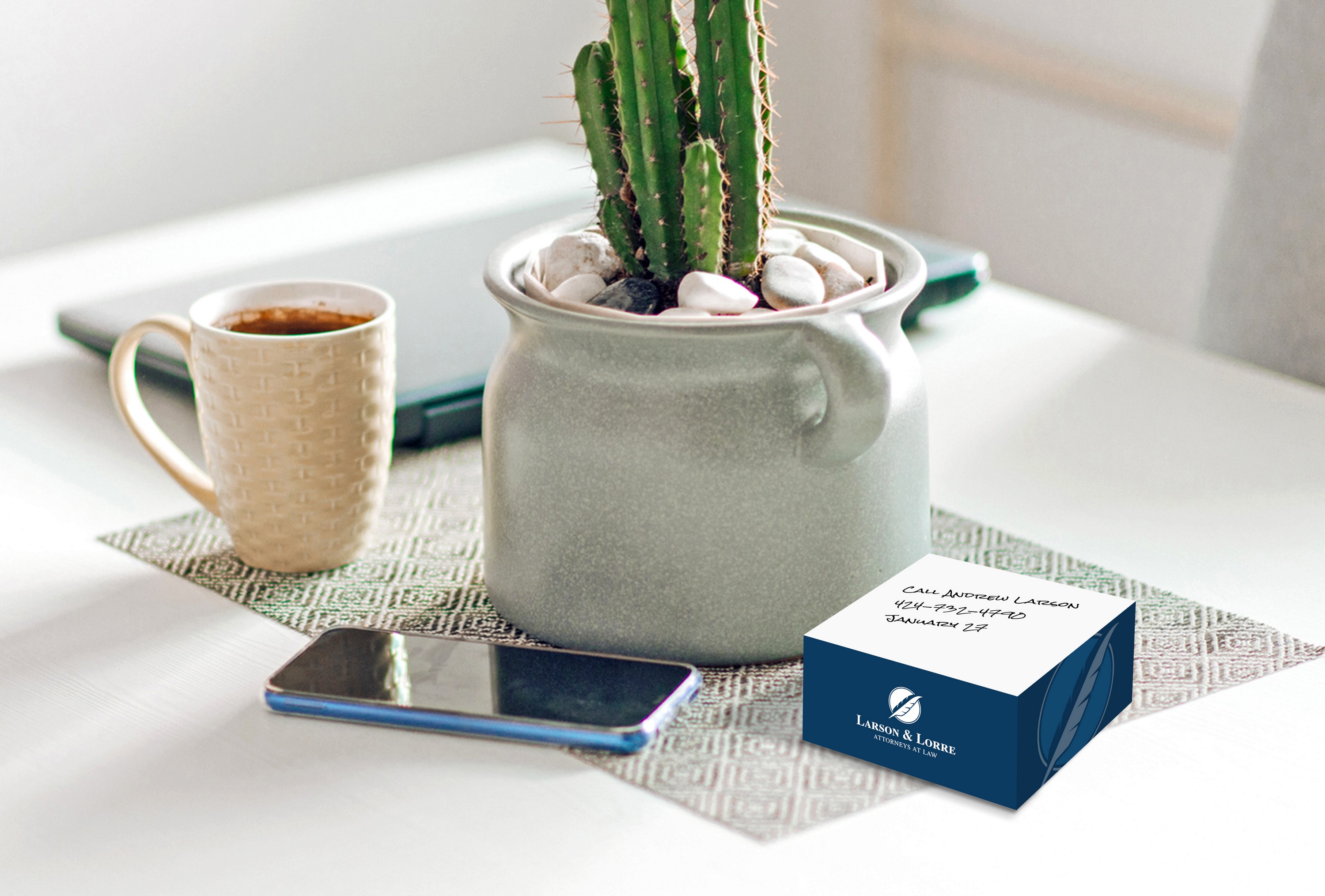 Picture of Post-it® Custom Printed Quarter Cube Note Pad(4"x4"x1")