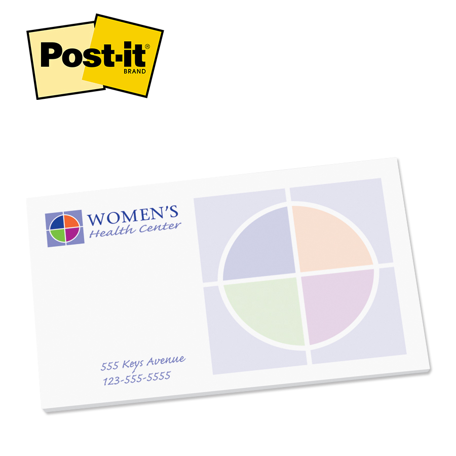 Picture of Custom Printed Post-it® Notes (3"x5") 25 Sheets