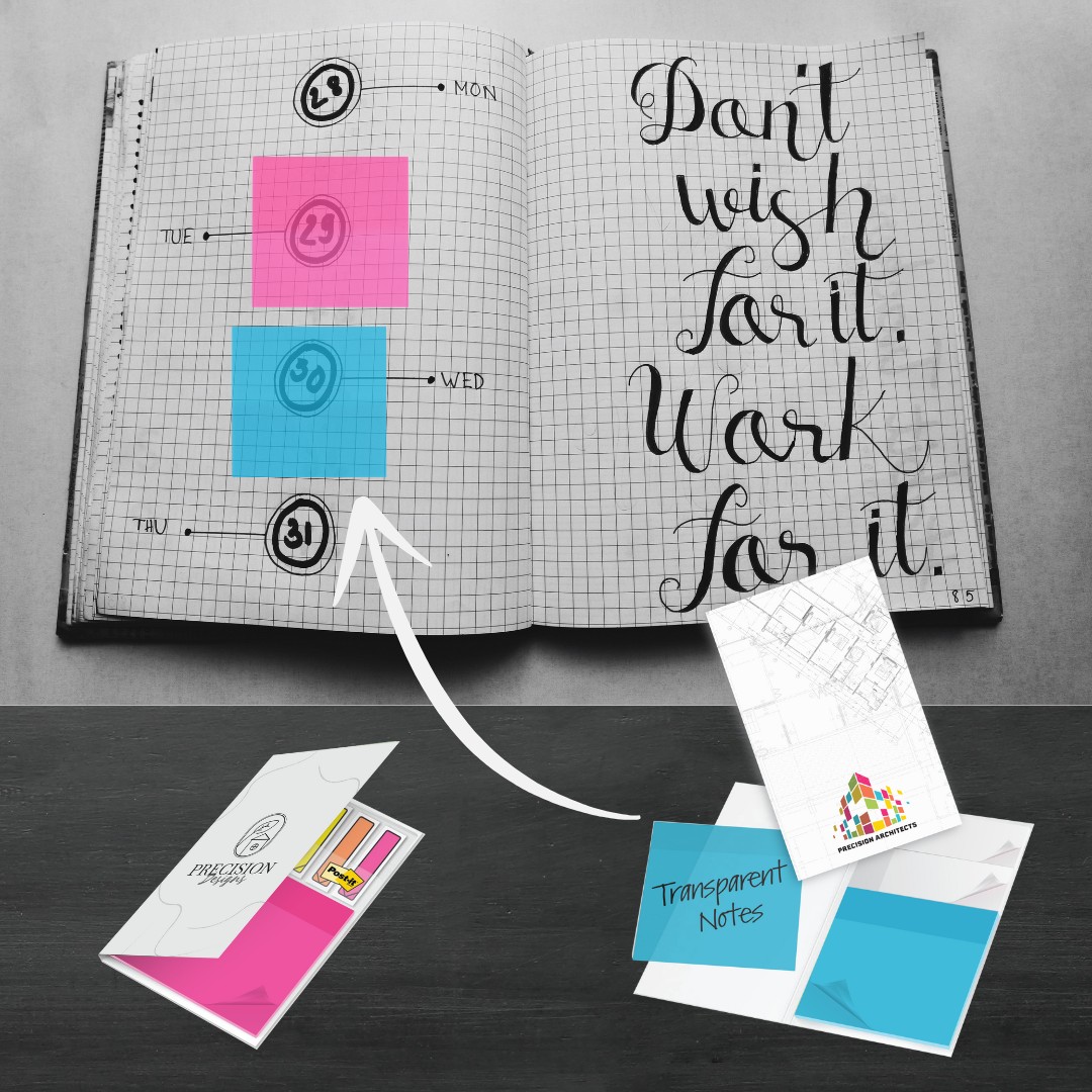 Picture of Post-it® Transparent Notes with Custom Printed Cover