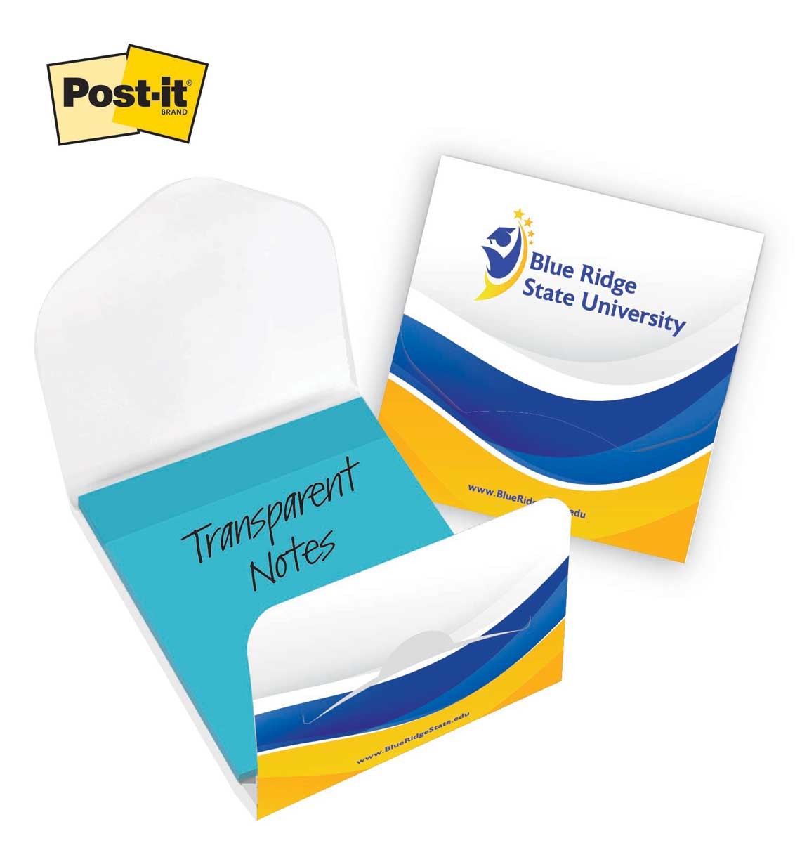 Picture of Post-it® Transparent Notes with Custom Printed Cover 3x3